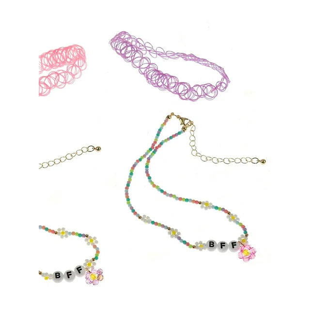 Wonder Nation Girls’ BFF Stretch Choker Set, 4-Piece | WTWL614XA