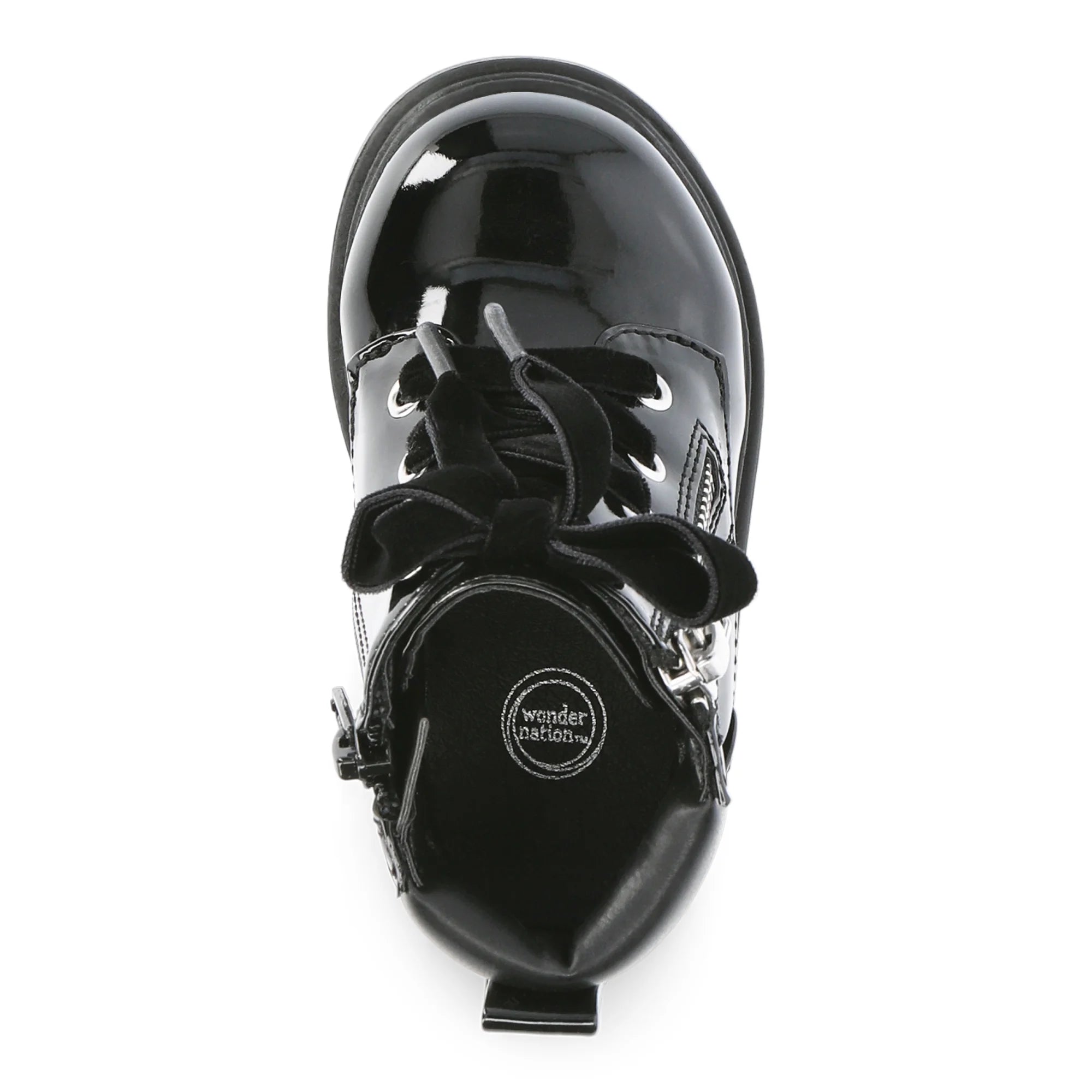 Wonder Nation Infant Girls' Patent Combat Boots | WTWL356XA