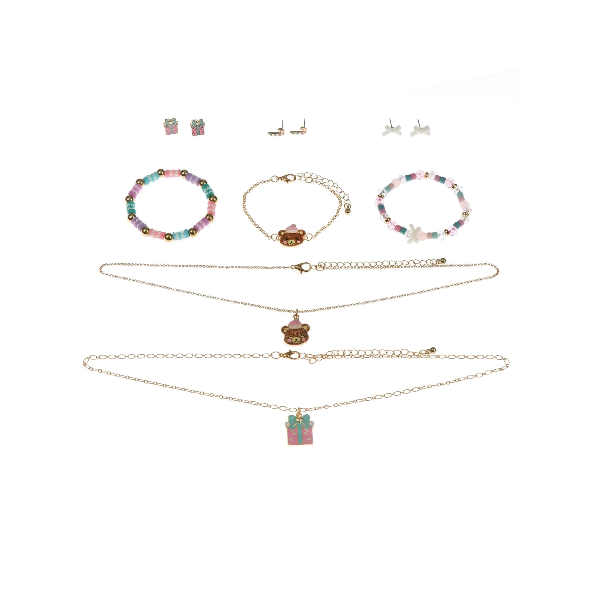 Wonder Nation Kids Pink Bear Jewelry Gift Set Multipack, 8 Pack  | WTWL289XA