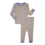 Wonder Nation Toddler Cotton Long Sleeve Sleep Tee and Pants Pajama Set, 2-Piece, Sizes 12M-5T  | WTWL727XA
