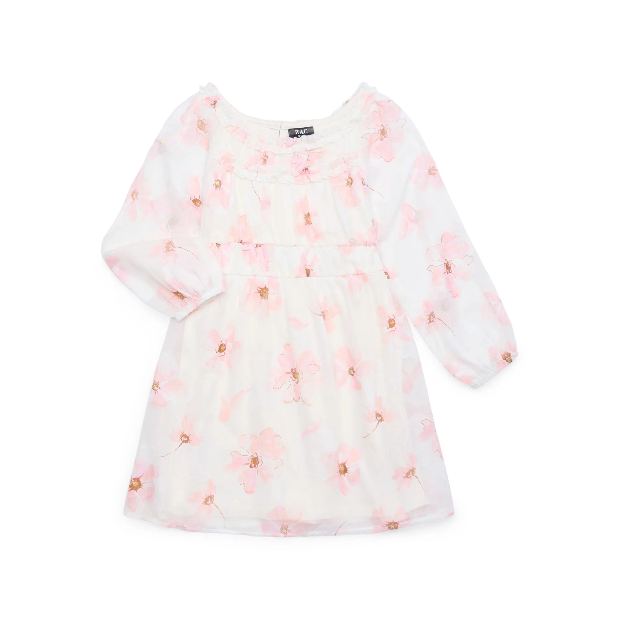 Zac Kids Girls Ruffle Floral Print Dress, Sizes 4-18  | WTWL420XA