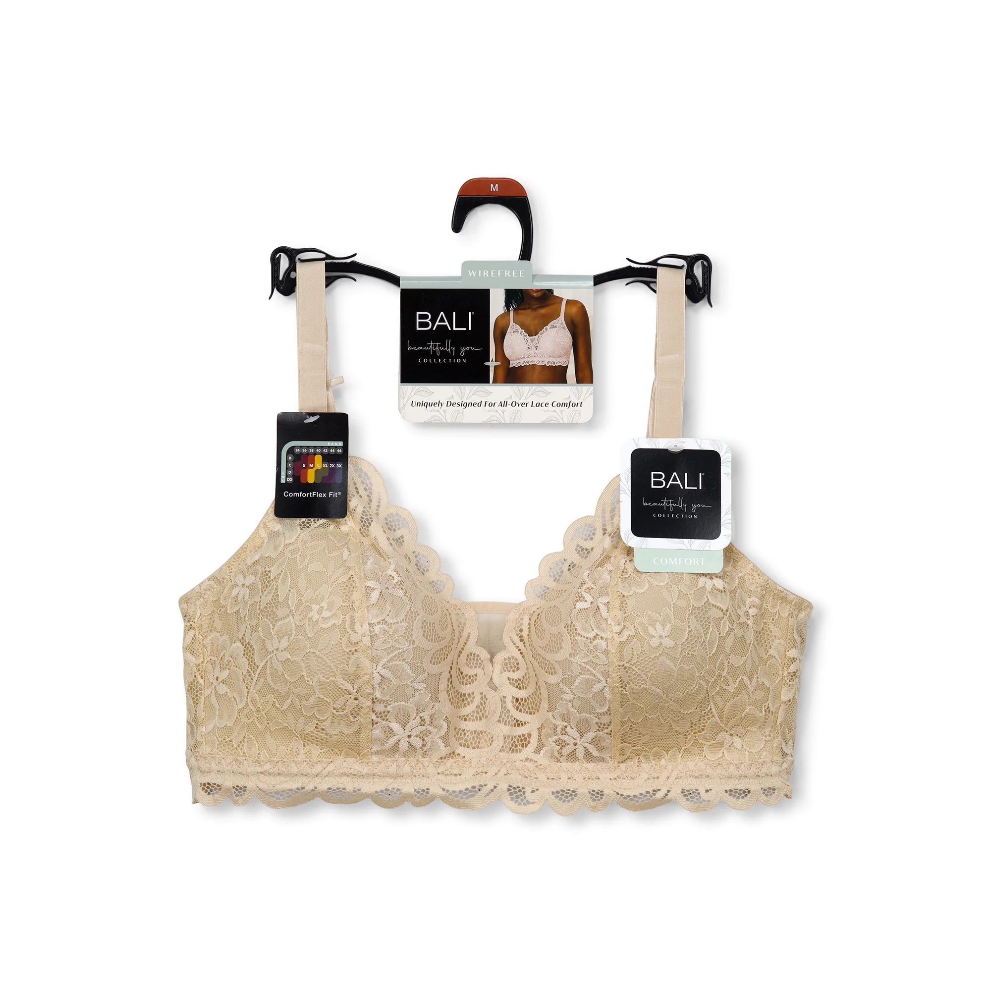 Bali Womens Beautifully You Lace Wireless Bra  | WTWL1050XB