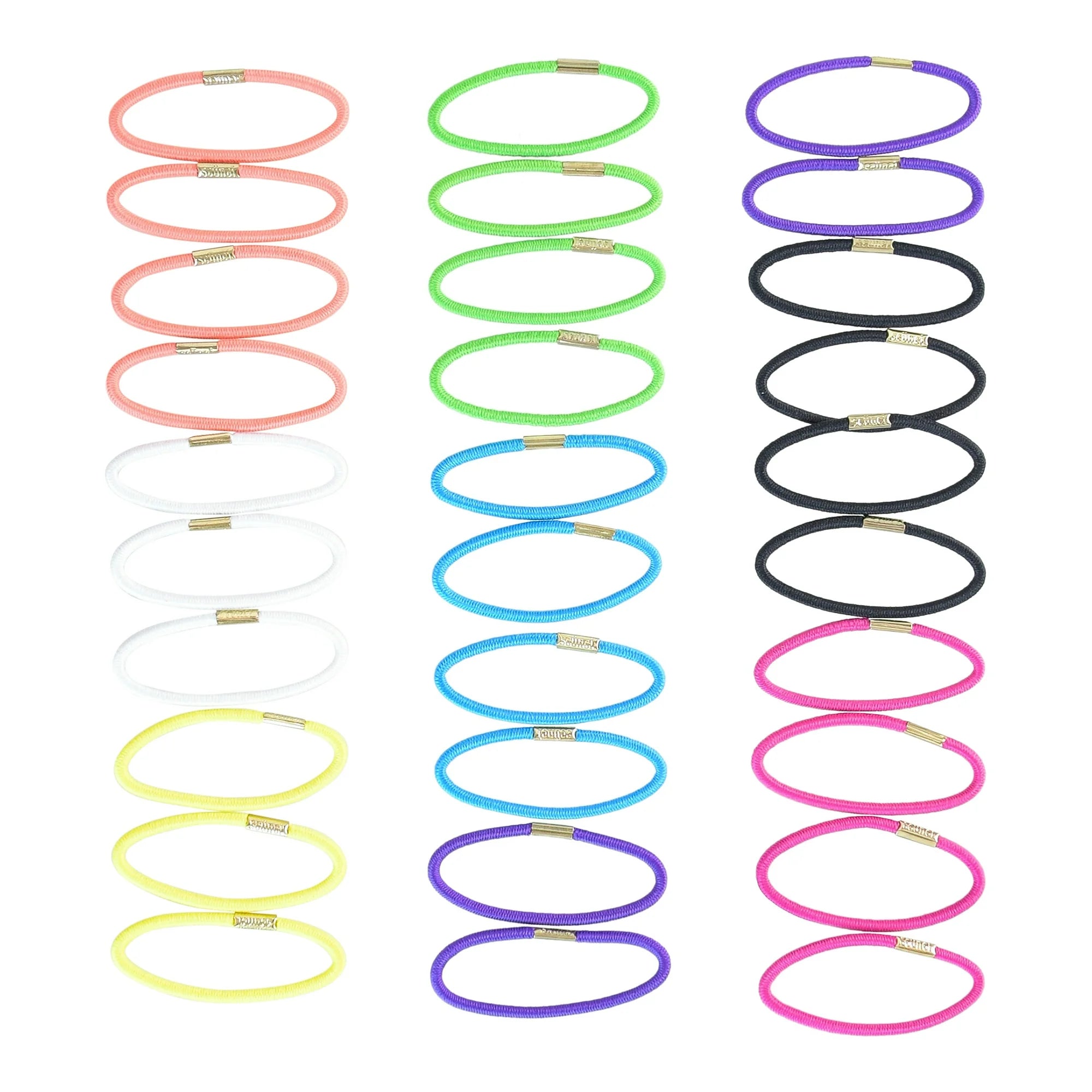 Scunci No Damage Elastic Ponytail Hair Ties, Multicolor, 30 Count |  WTWL1112XA