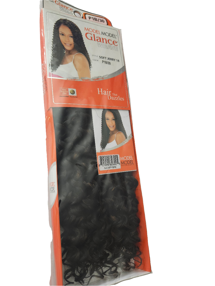 Model Glance Human Hair Weave-in Extension Hair Soft Jerry Style 18" | 2AFQE135XA