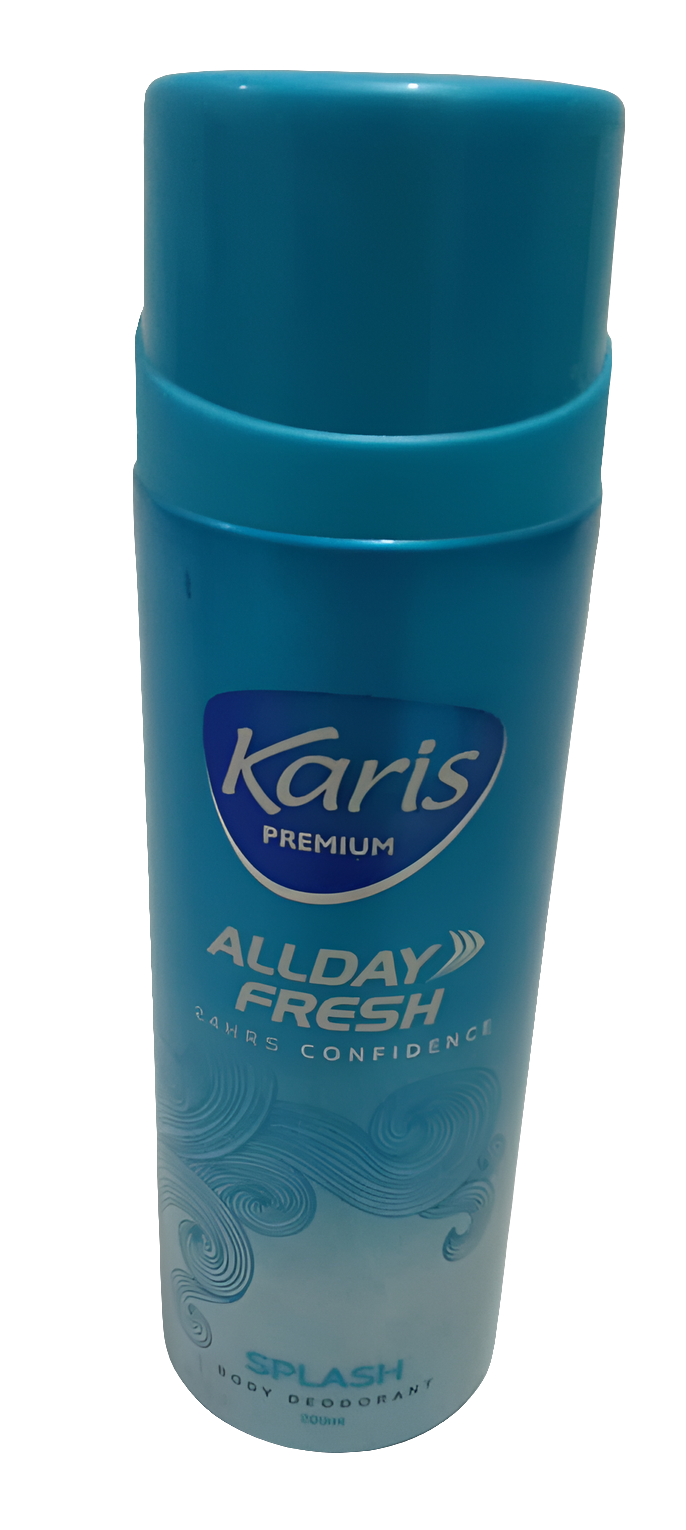 Karis Premium All Day Fresh Splash Body Deodorant 200ML, Blue | TNB9b