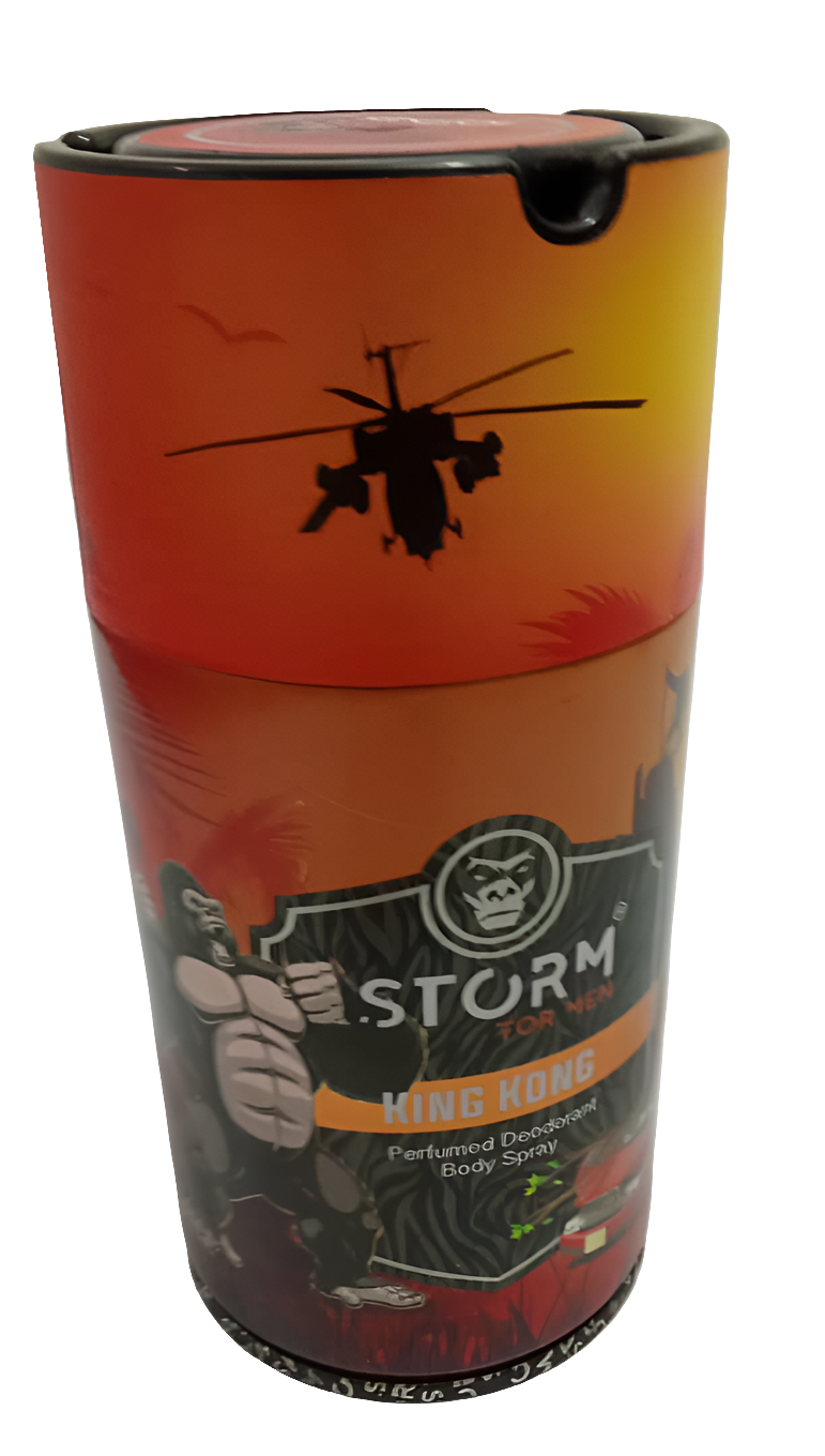 Storm For Men King Kong Perfumed Deodorant Body Spray 250ML, Orange | TNB25b