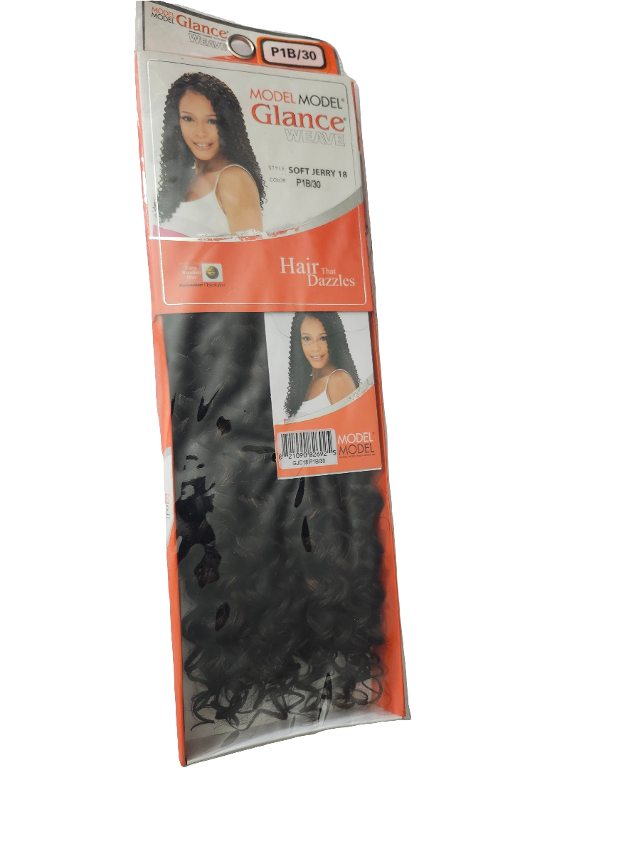 Model Glance Human Hair Weave-in Extension Hair Soft Jerry Style 18" | 2AFQE135XA