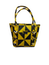Ankara Madam Hand Bag, Yellow and Black | BST6a