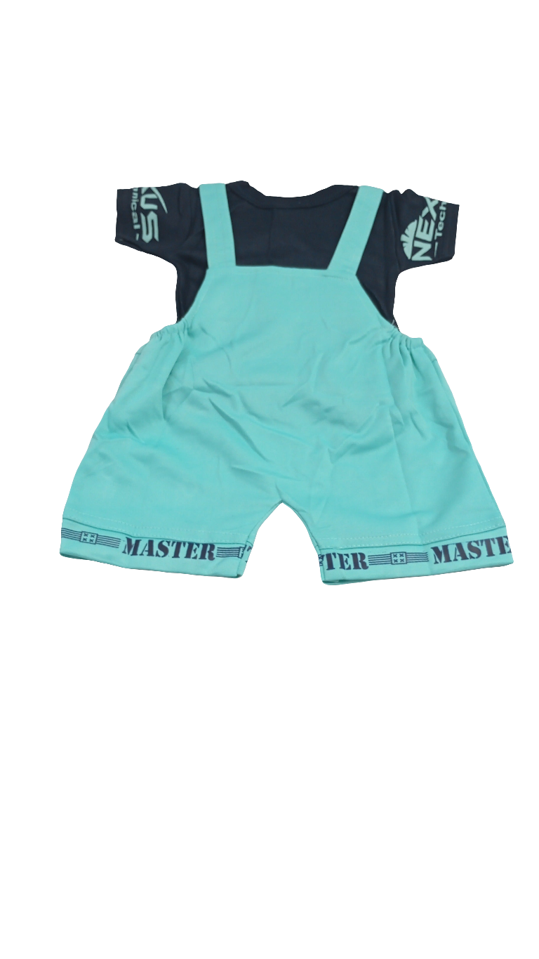 Up and Down Teddy Teddy Baby Wear, Blue and sea green| VBK10b
