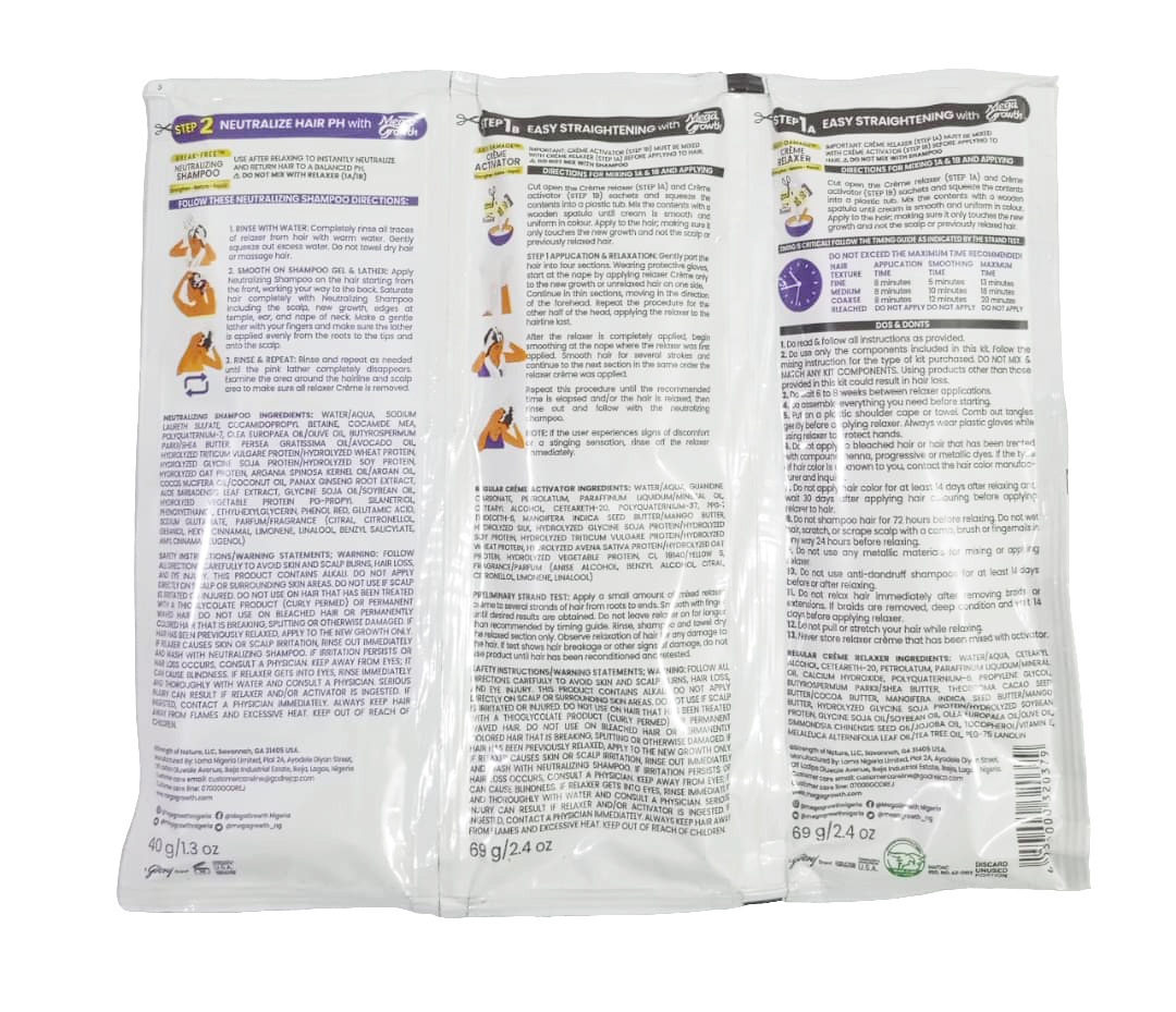 Mega Growth Regular Anti-Damage No Lye Creme Activator For Medium Hair Types, 178g | UGM4a