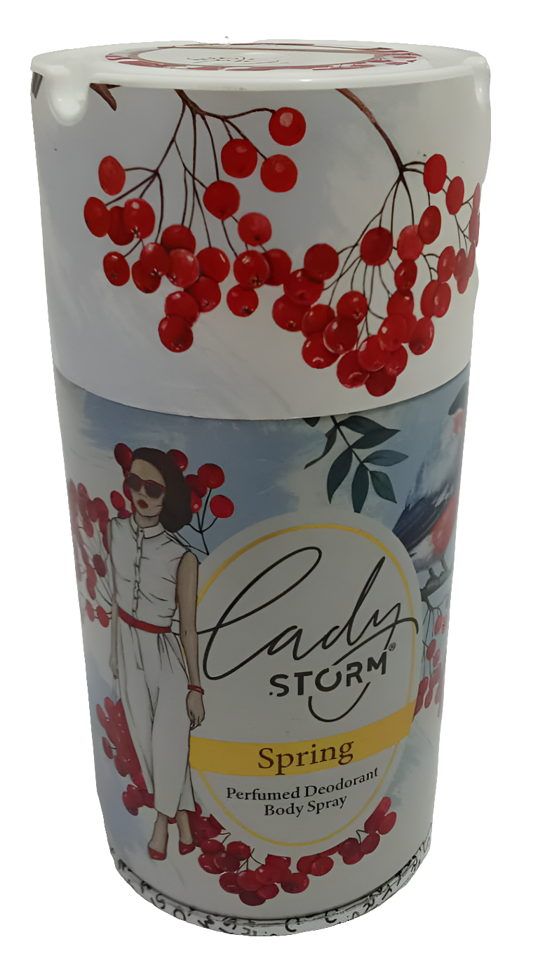 Lady Storm Spring Perfumed Deodorant Body Spray 250ML, Blue | TNB25d