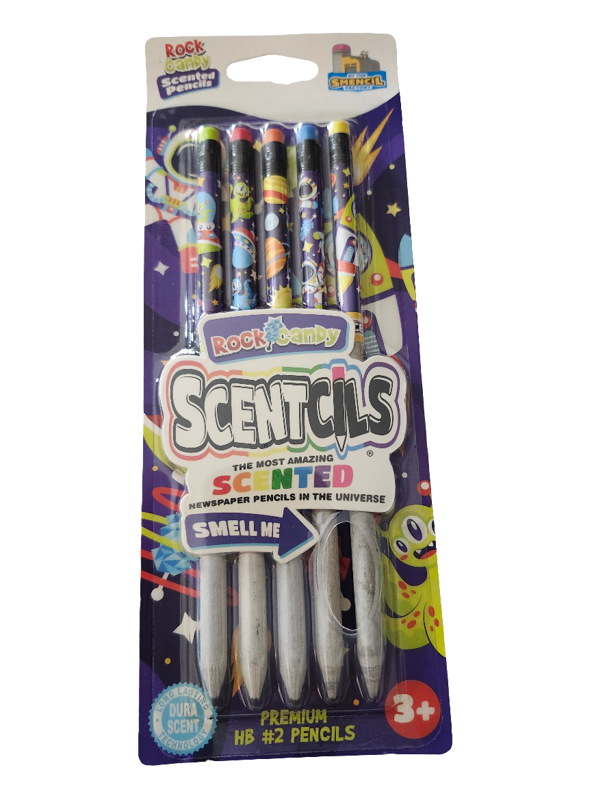 Rock Candy Scented Pencils, Scentcils 5-Pack Premium #2 Pencil (3+) | BTGT59XA
