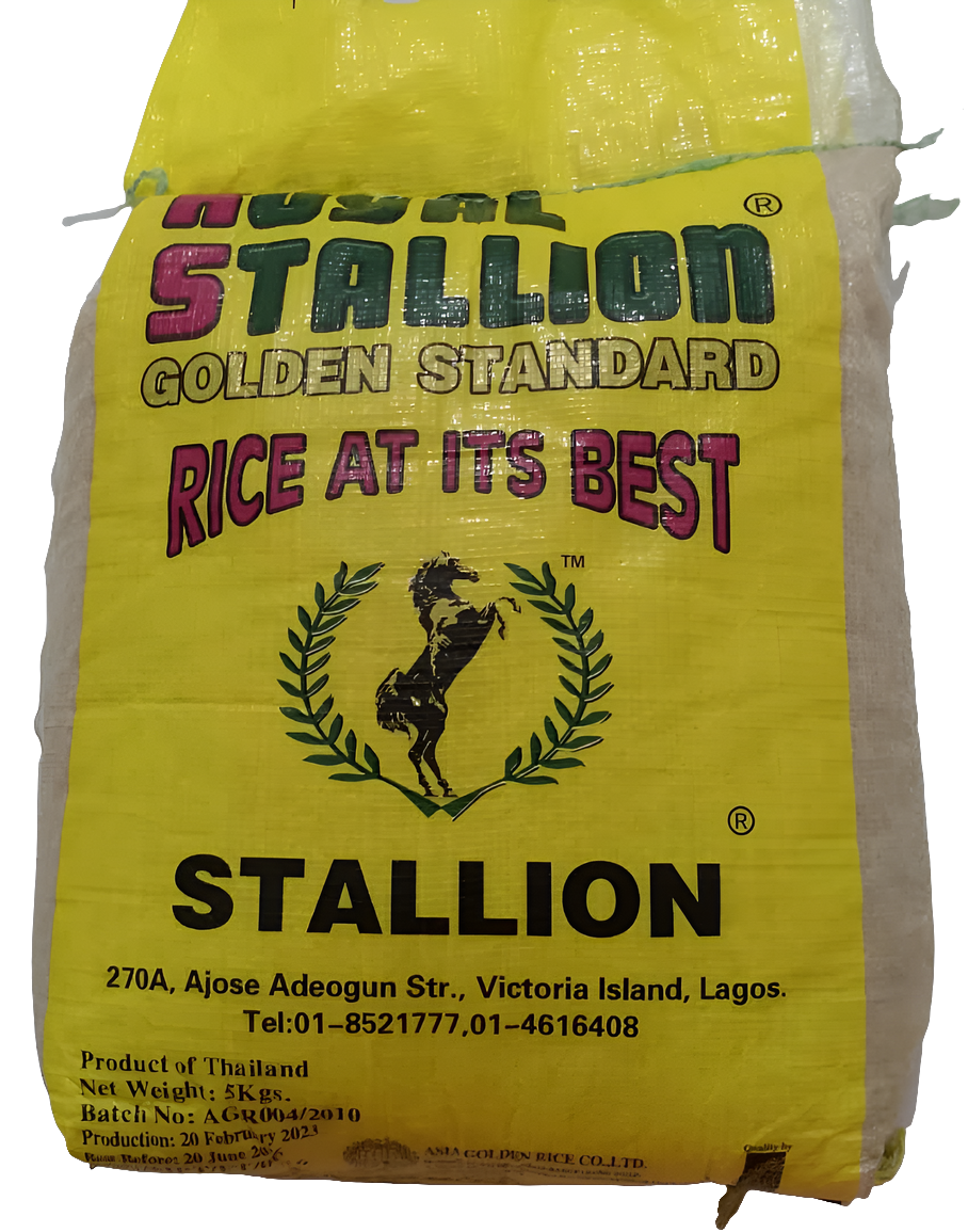 Royal Stallion Golden Standard Super Sized Premium Long Grain Thai Parboiled Rice, 5kg | DNF3b