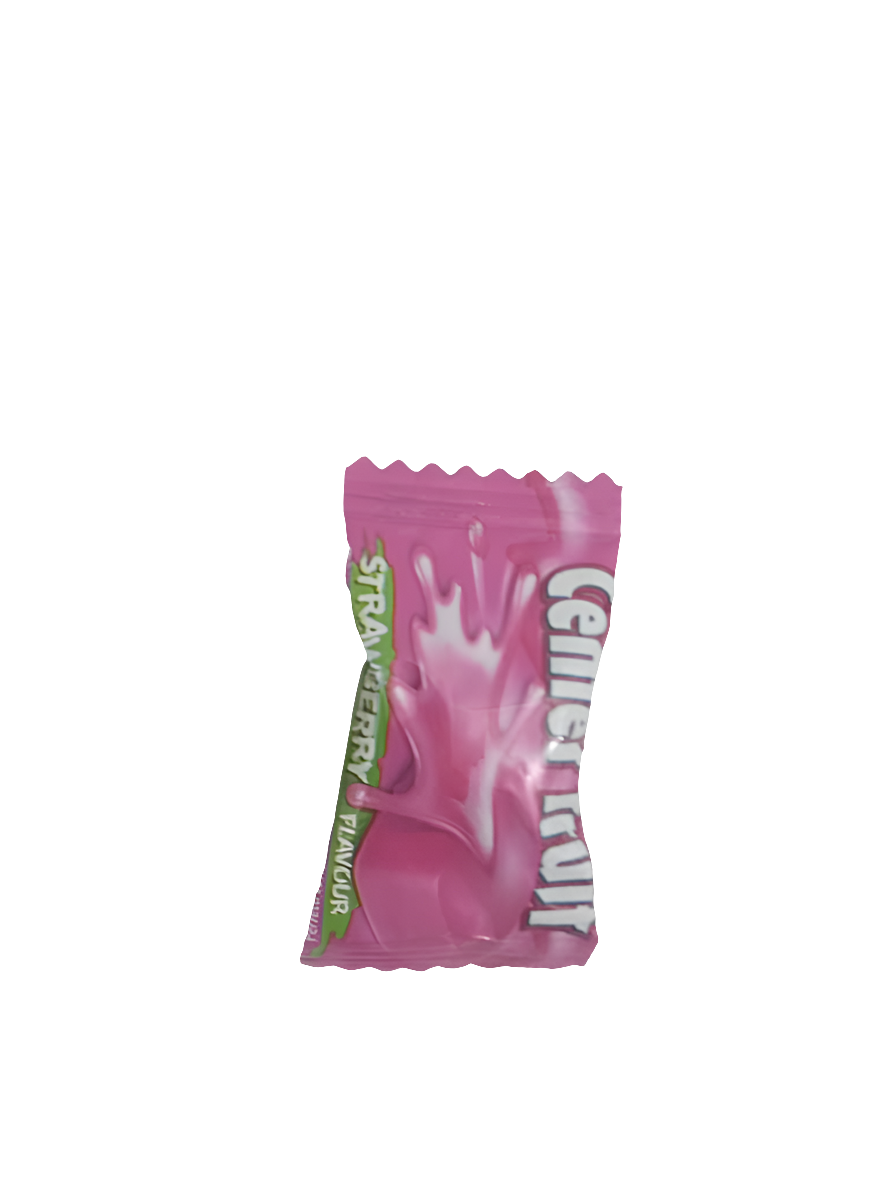 Liquid filed Chewing Gum Centre Fruit, 2Pcs or 5Pcs, Strawberry Flavor, Pink | UCM16a