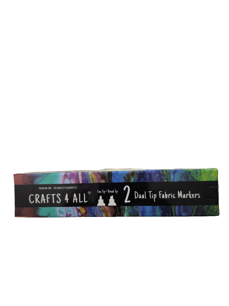 Crafts-4-All Fabrics Markers, 2 Dual Tips Markers Premium Ink | BTGT62XA