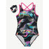 Justice Swirl Print Strappy Back Leotard (Girls ) |  WTWL1034XA