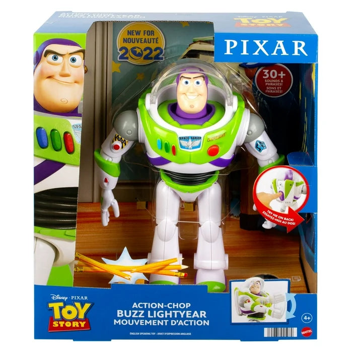 Disney Pixar Toy Story Talking Buzz Lightyear 10-inch Figure with Action Chop, Collectible  |  WTWL1030XA