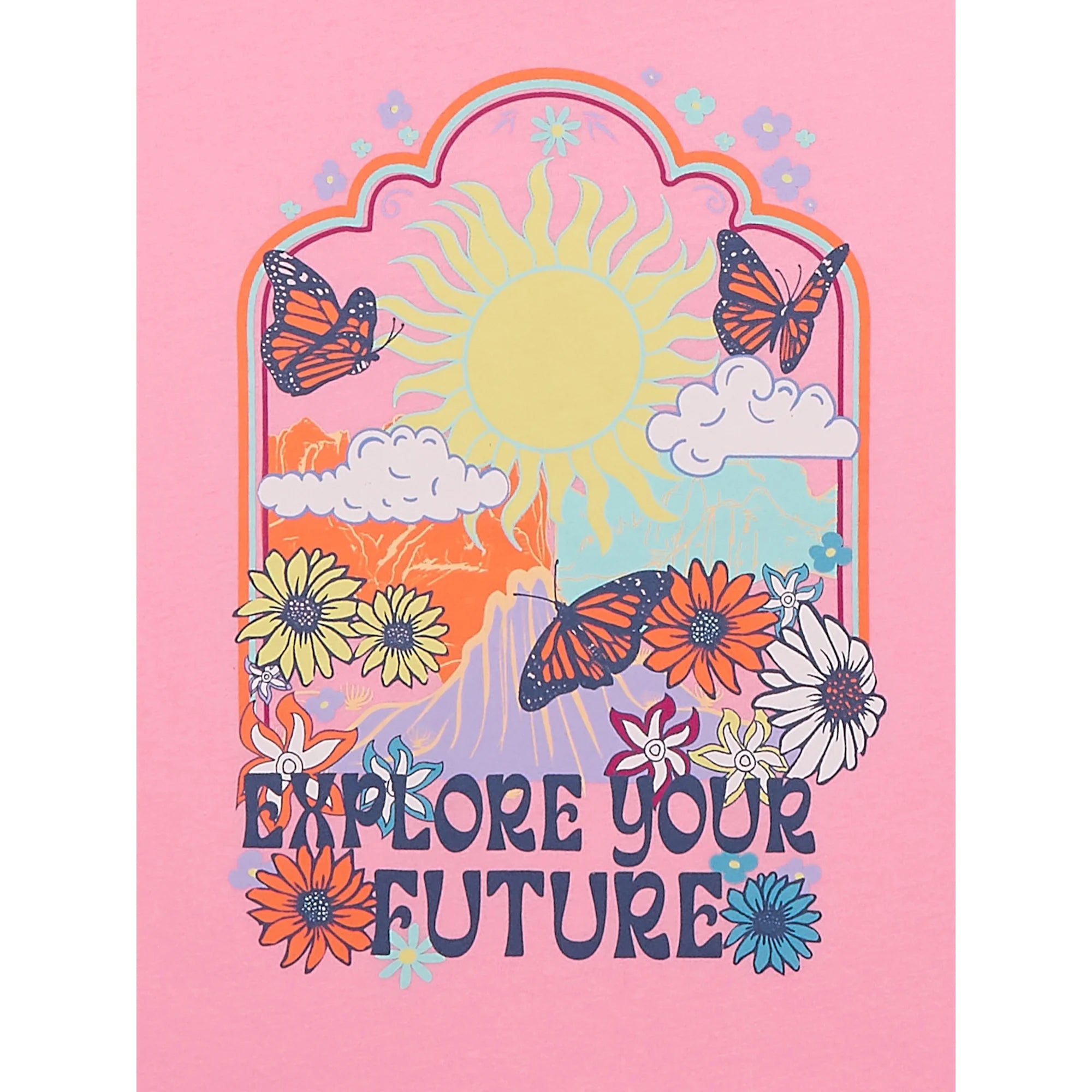 Wonder Nation Girls Cropped, Short Sleeve, Graphic T-Shirt, Sizes 4-18  |  WTWL893XA