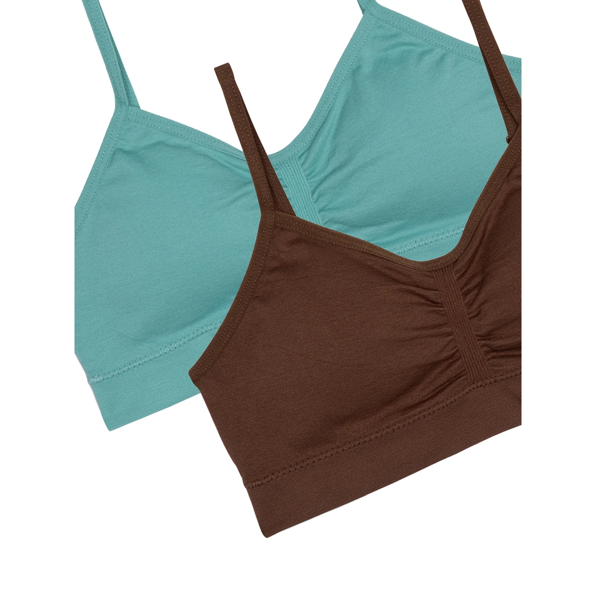 Wonder Nation Girls' Seamless Ruched Recycled Bra, 2-Pack | WTWL1086XA