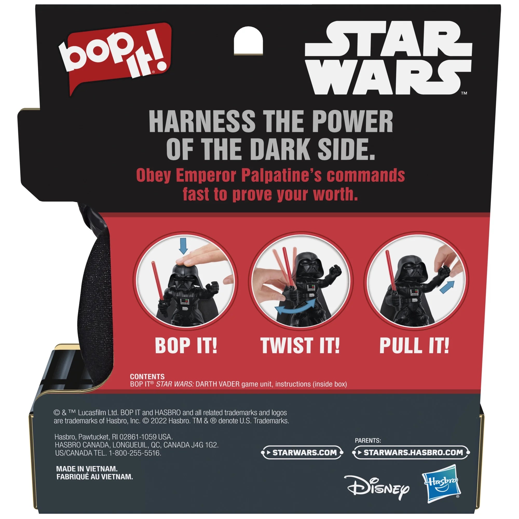 Bop It! Star Wars Darth Vader Edition Game, Features the Voice of Emperor Palpatine, Ages 8 and Up  |   WTWL1072XA