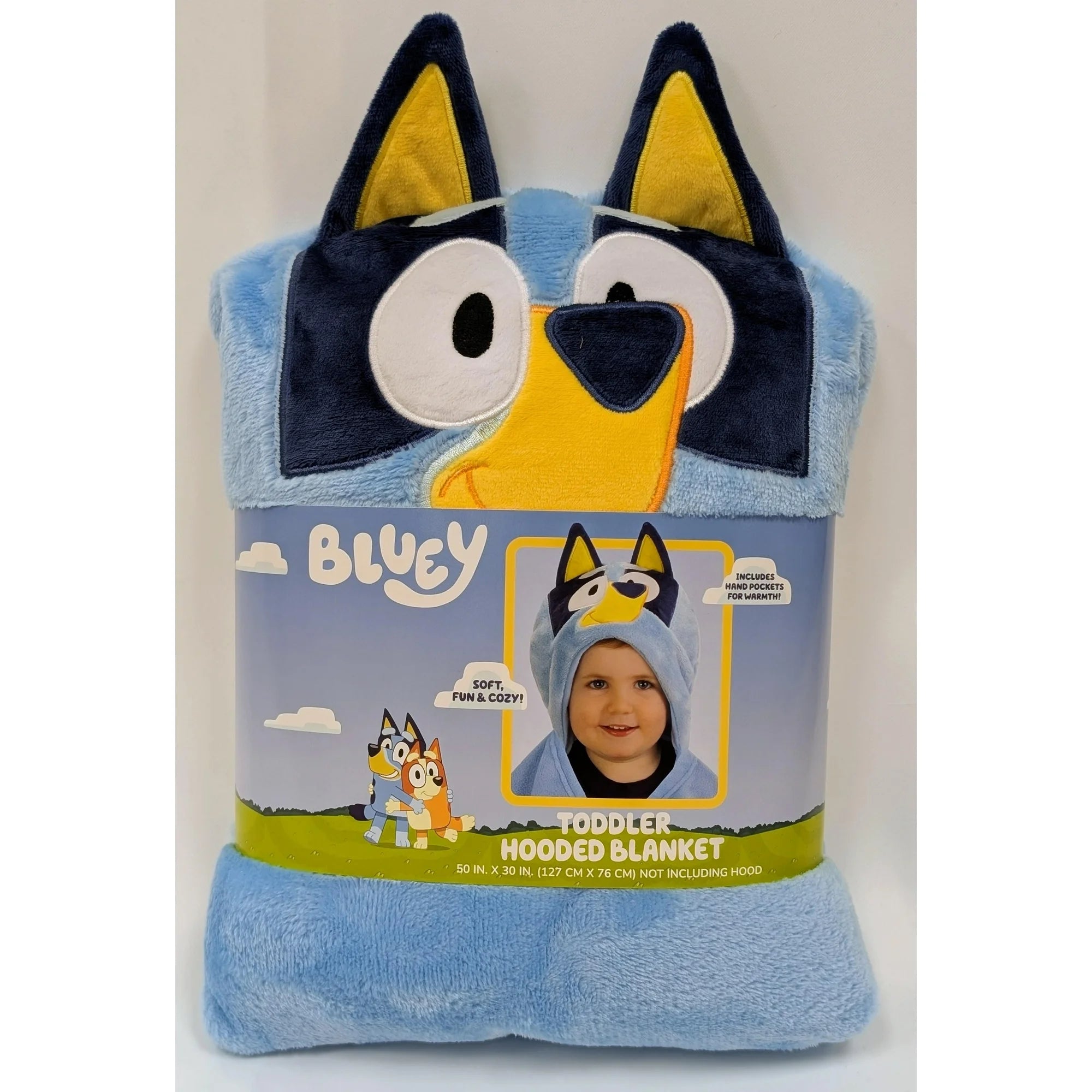 NoJo Bluey Hooded Toddler Blanket, Blue, Toddler Boy or Girl | WTWL913XA