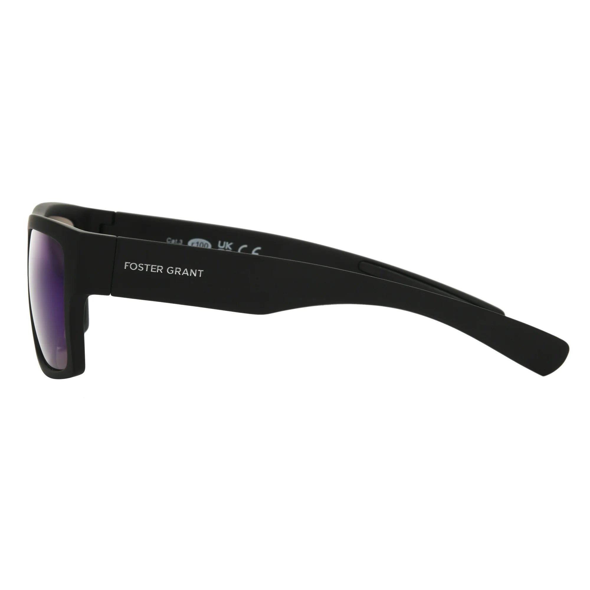 Foster Grant Men's Rectangle Fashion Sunglasses Black HH07 | WTWL122XA