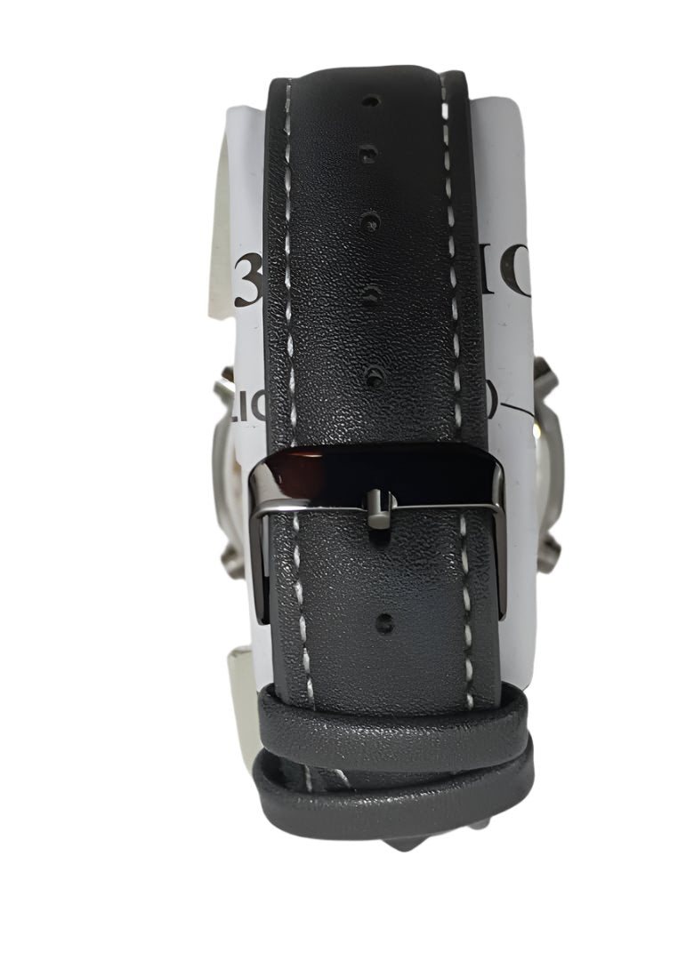 Carribean Joe Black Leather Wristwatch for Men | BLTN80