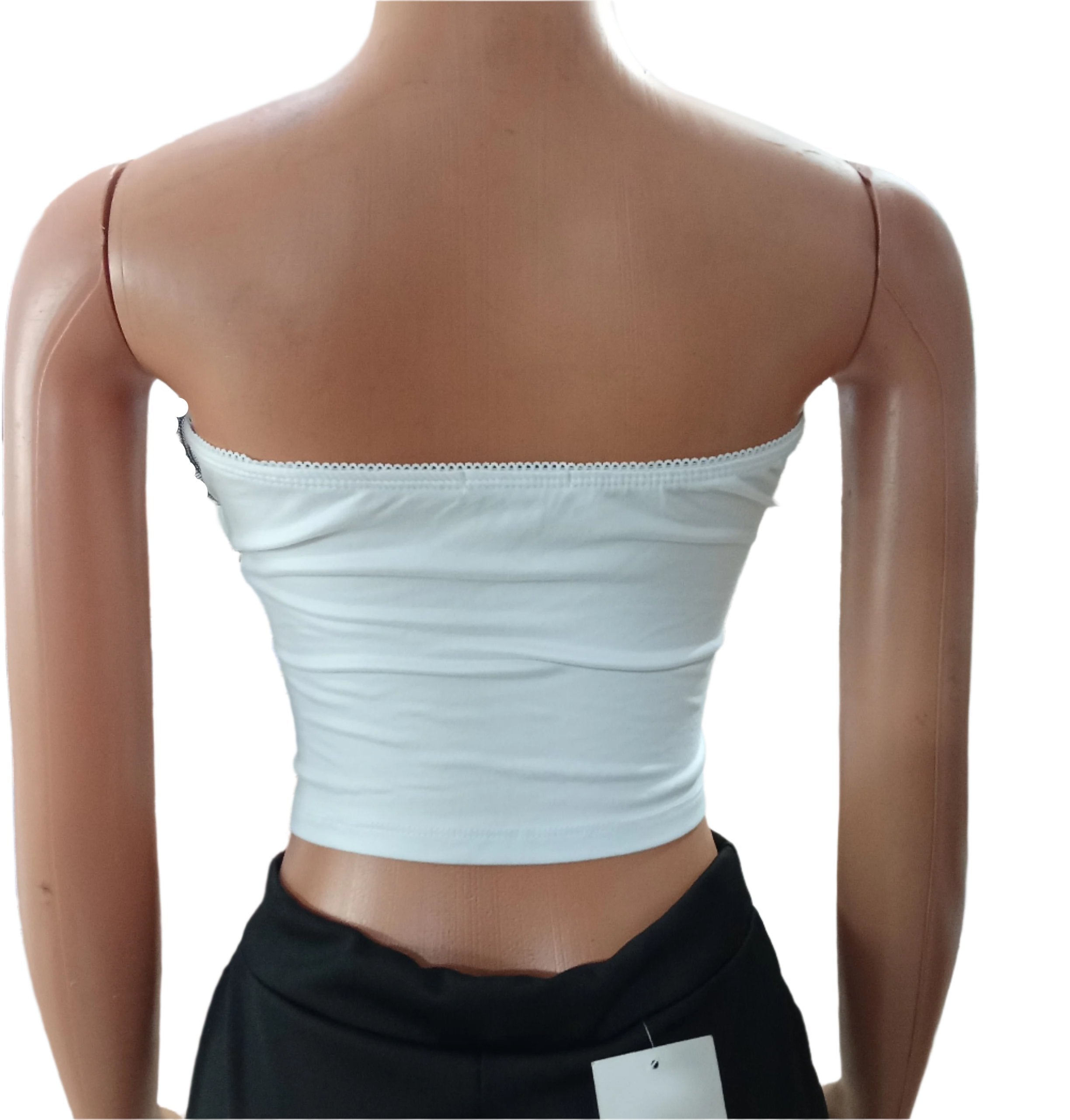 Faded Rose White Tube Tank Top for Ladies | RSSJ27
