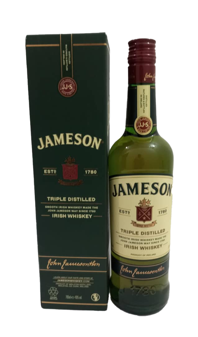 Jameson ESTD 1780 Tripple Distilled Irish Whiskey, 700ML, 40% Alc. | CPR7a