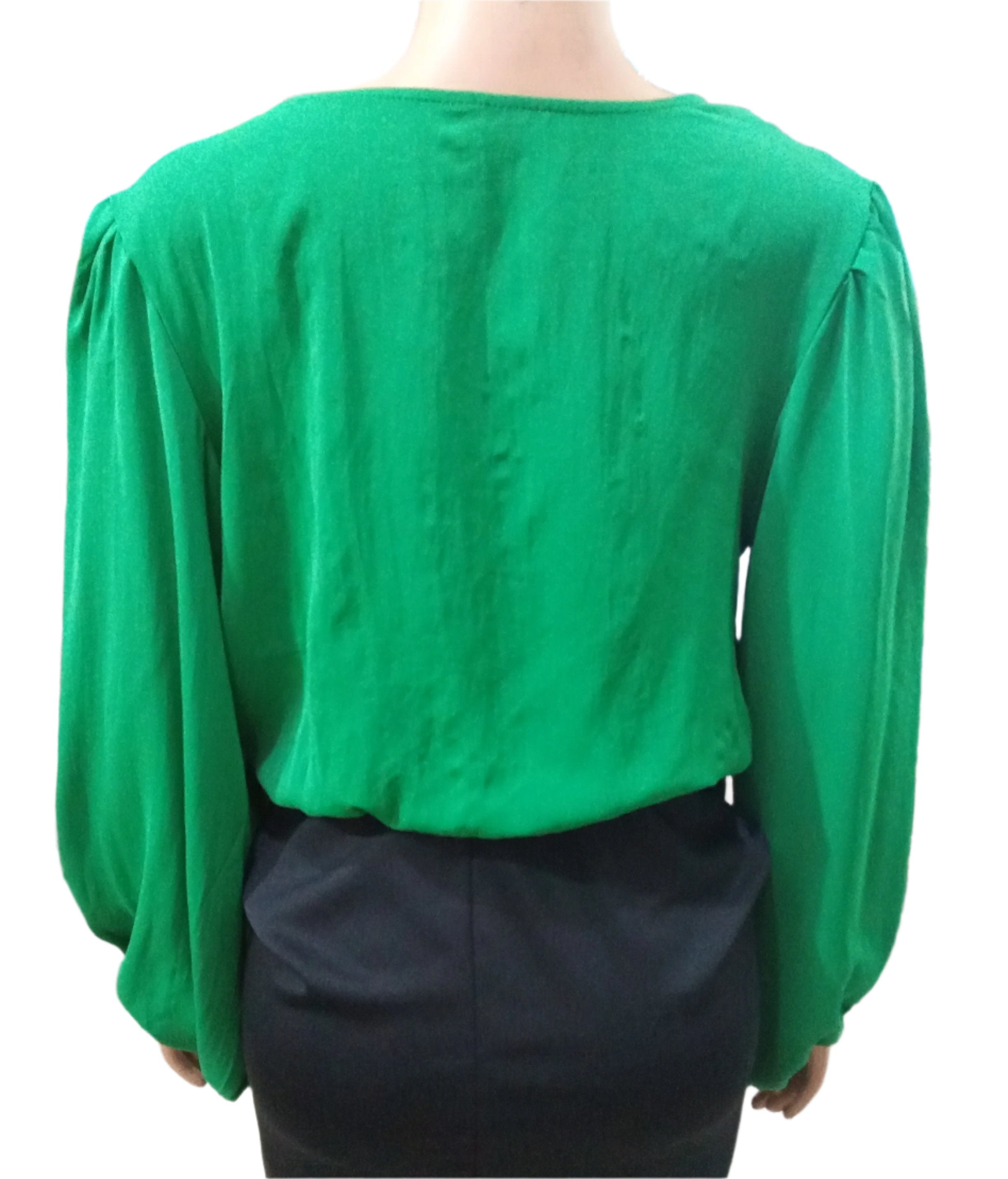 Top Class Seven Fashion Designer Crop Neck Top (Shirt, Blouse) For Ladies XL, Green | CYZ2b