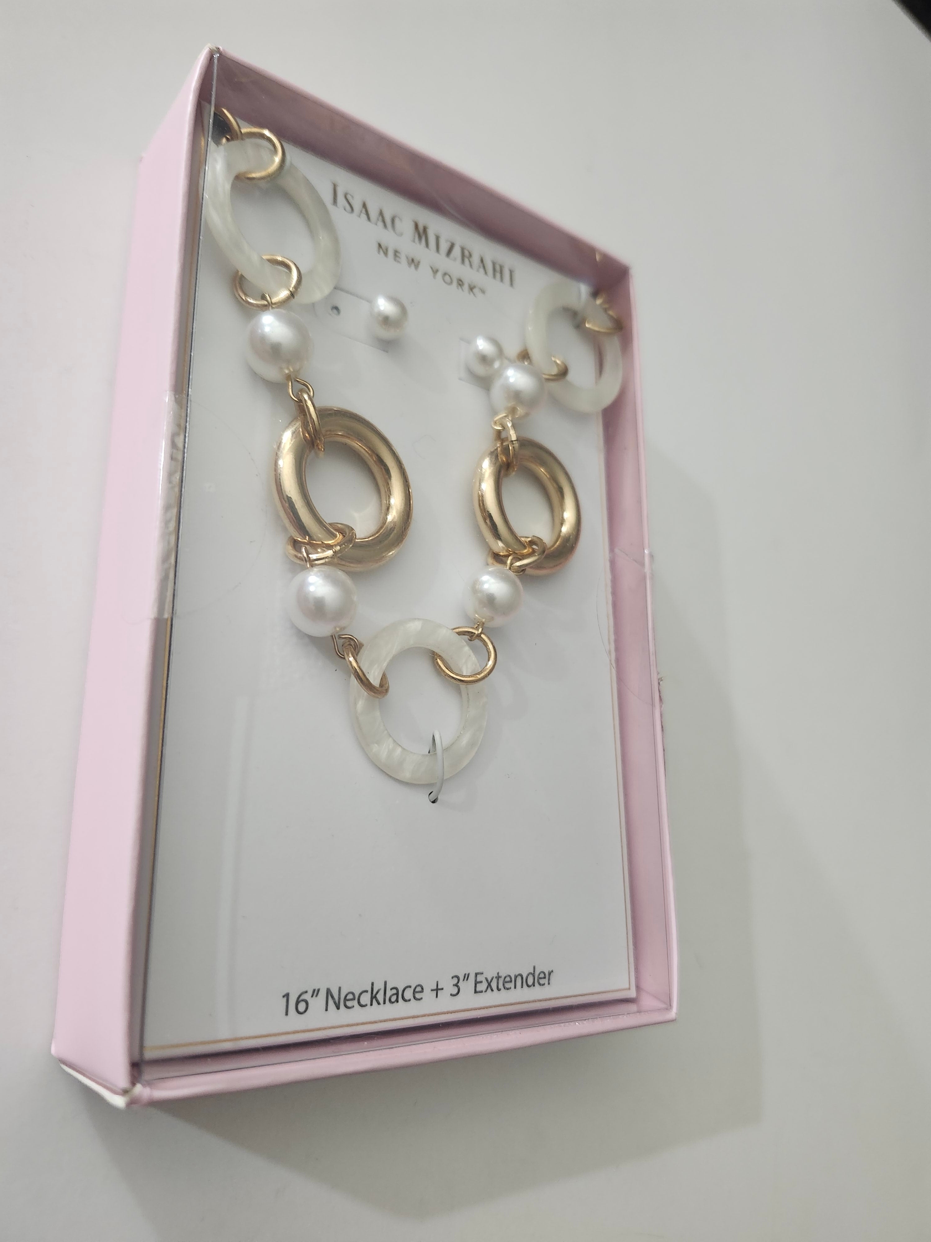 Isaac Mizrahi New York Necklace (16" + 3" Extender) and Earring Gift Set, 1Pack | 2BLTN127XA