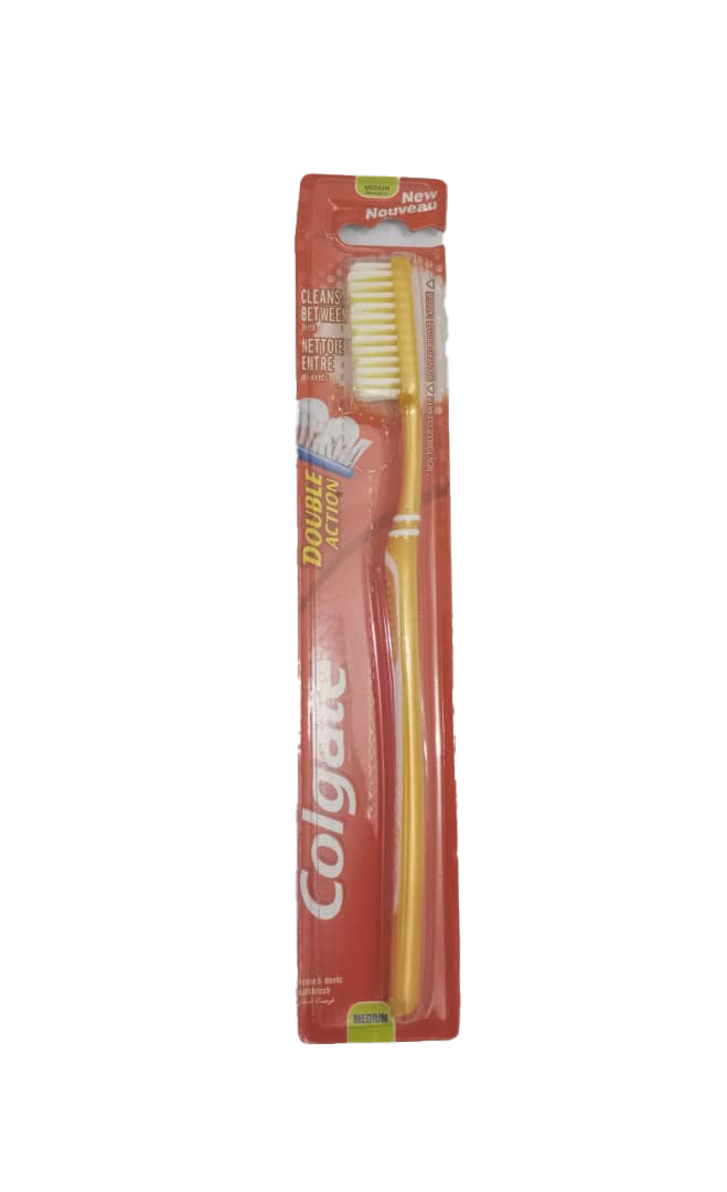 Colgate Double Action Toothbrush, Yellow | EVG47b
