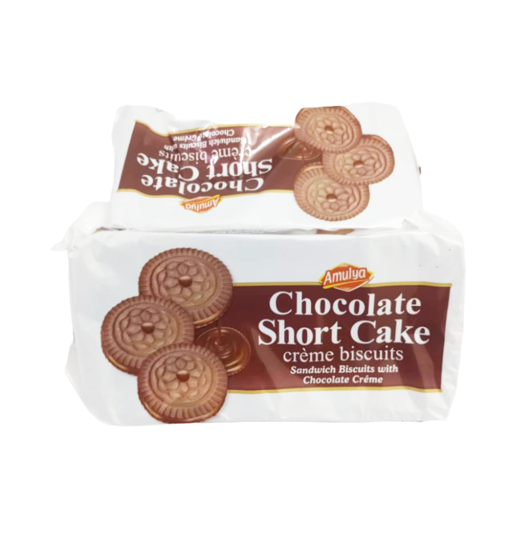 Amulya Chocolate Shortcake Sandwish Biacuits, Brown, 160g |GMP27a