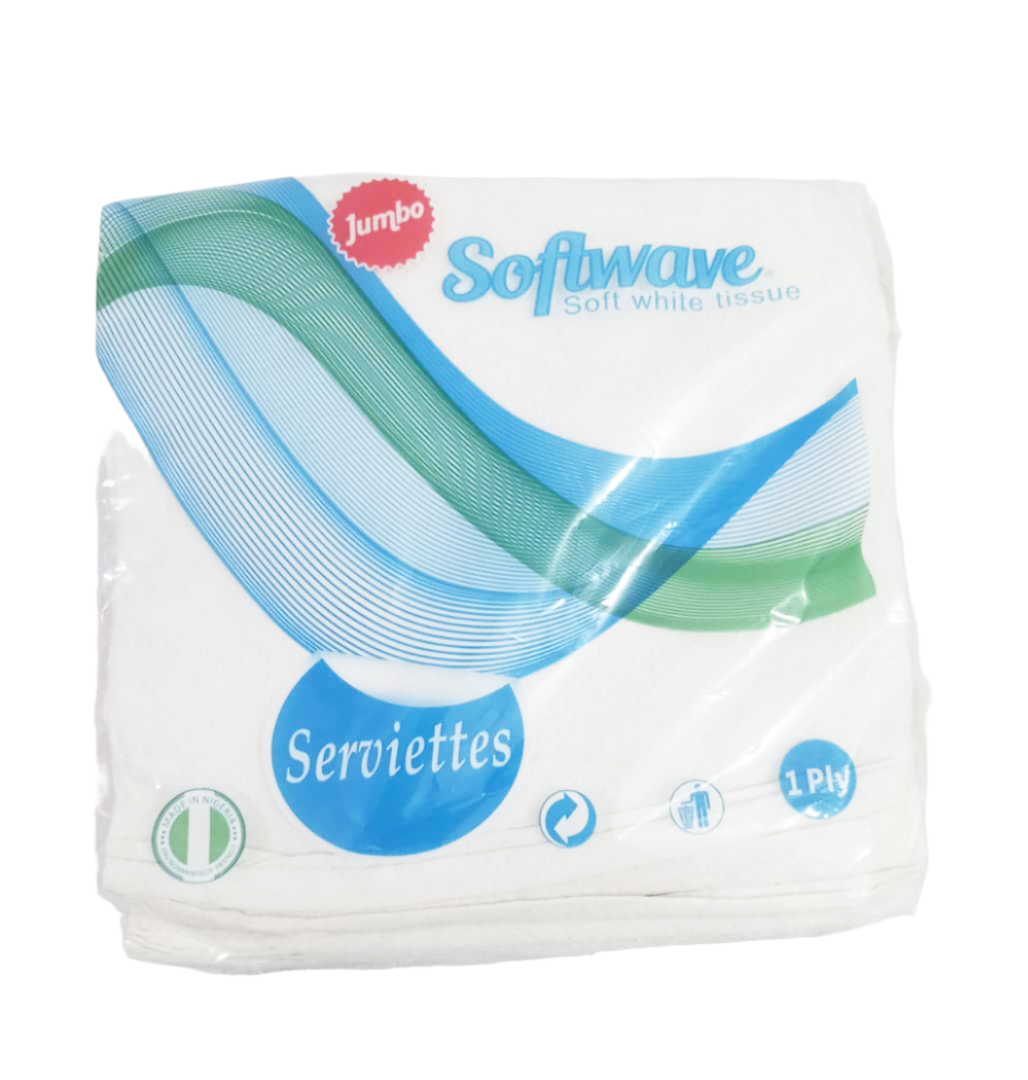 Jumbo Softwave Soft White Tissue Serviette 20 Pieces Per Pack | GMC19a