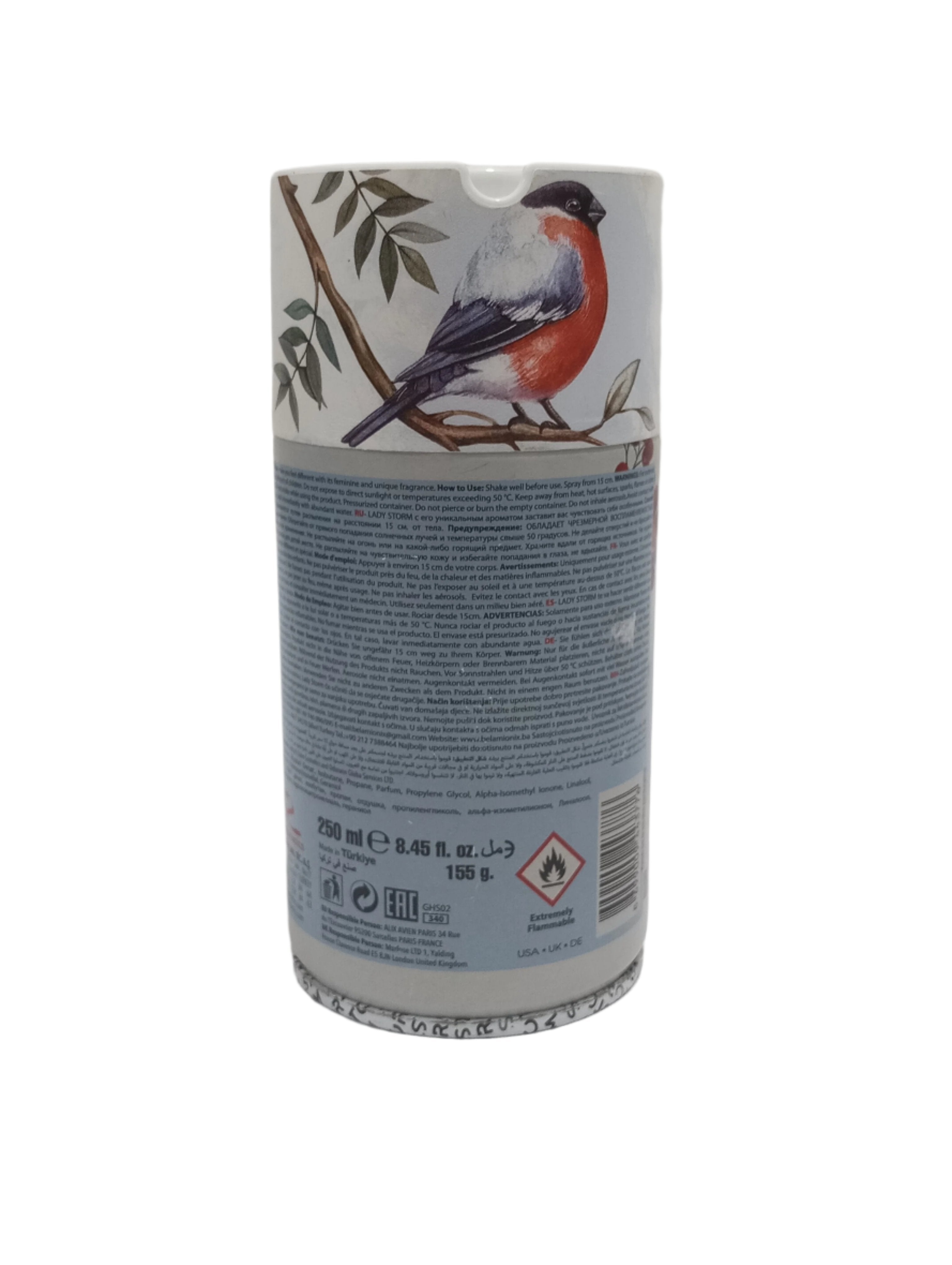 Lady Storm Spring Perfumed Deodorant Body Spray 250ML, Blue | TNB25d