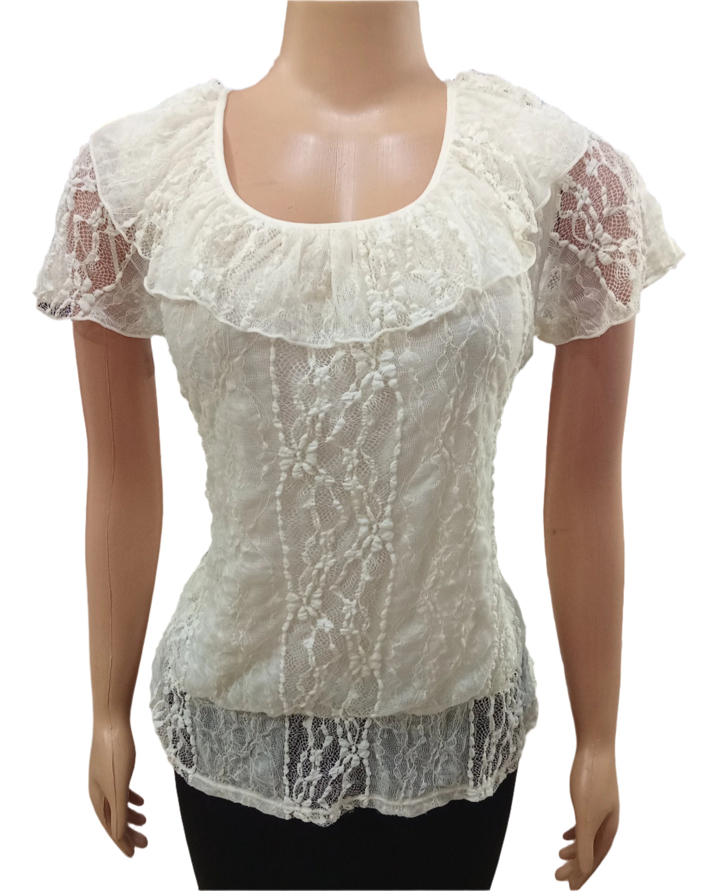 Designer French Lace Top (Blouse) for Ladies | AFQE3