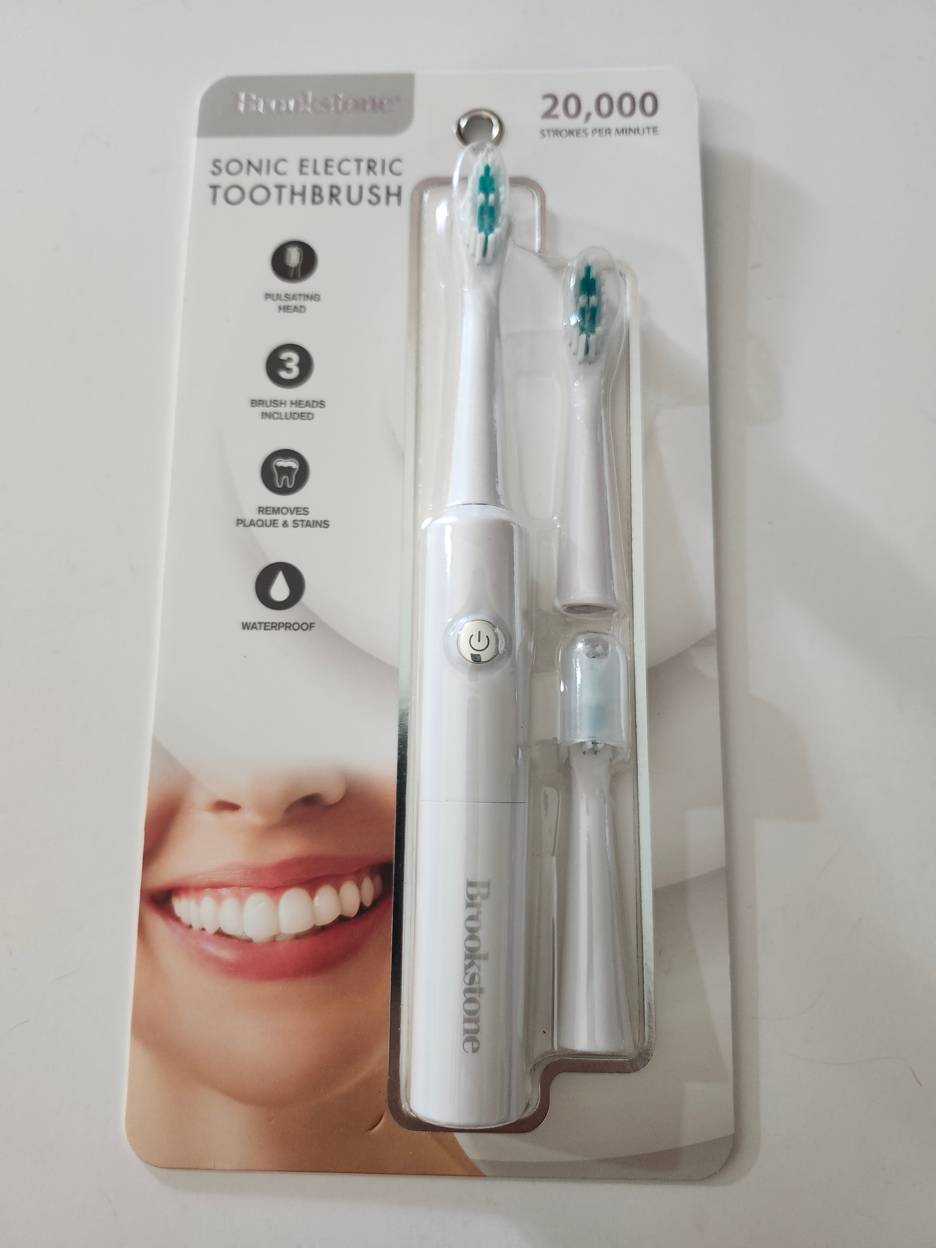 Brookstone Sonic Electric Toothbrush, 20,000 Strokes Per Minute | BTGT58XA