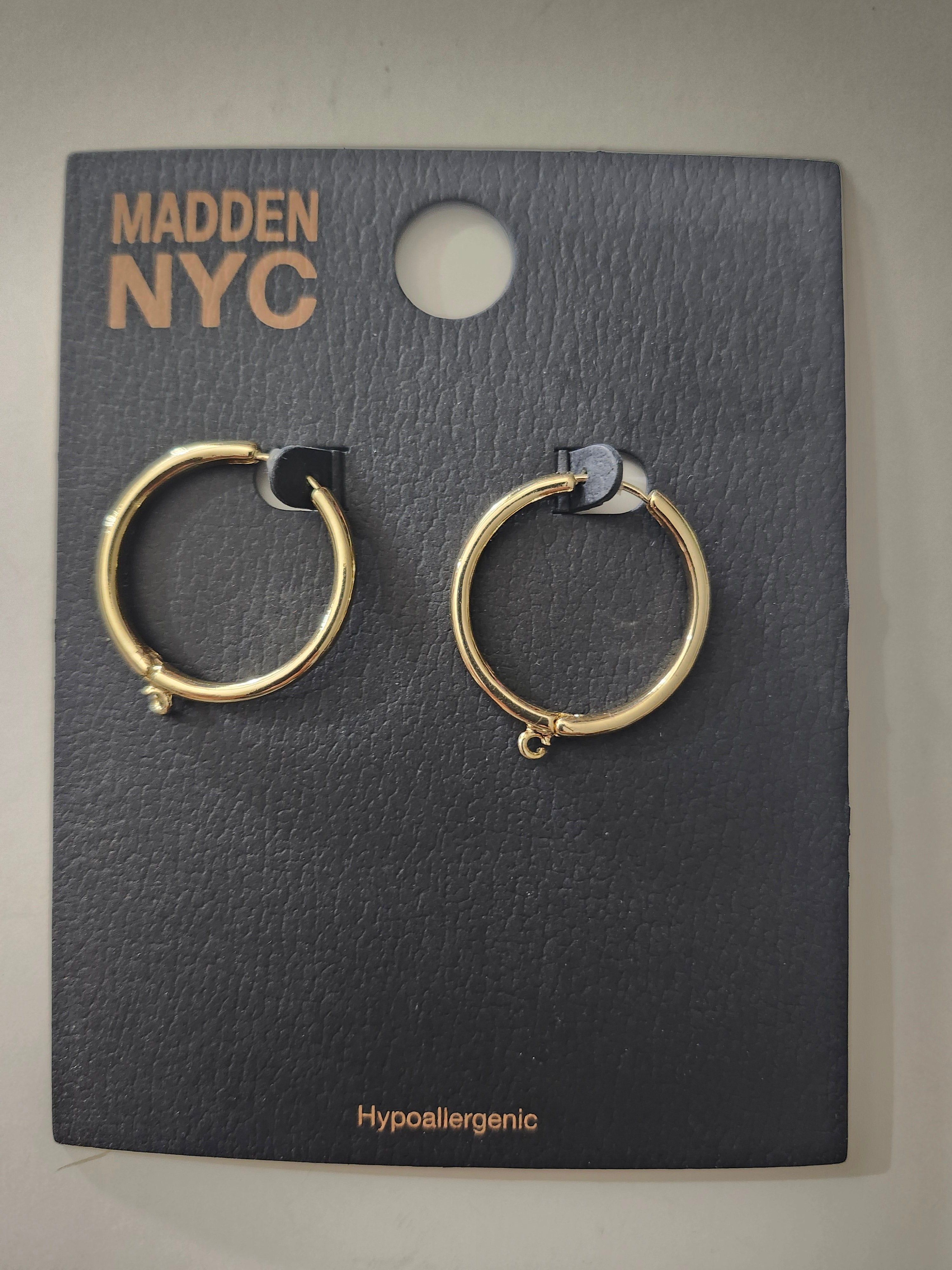 Madden NYC Gold Tone Hoop Earrings | WTWL561XA