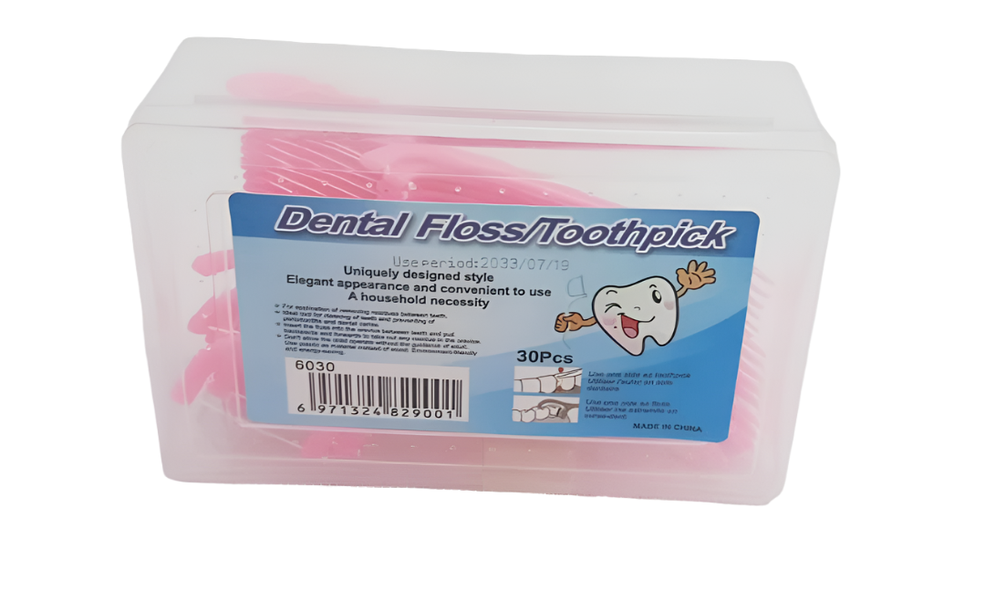 Dental Floss/Toothpick 30 pieces, Pink | GMC6d