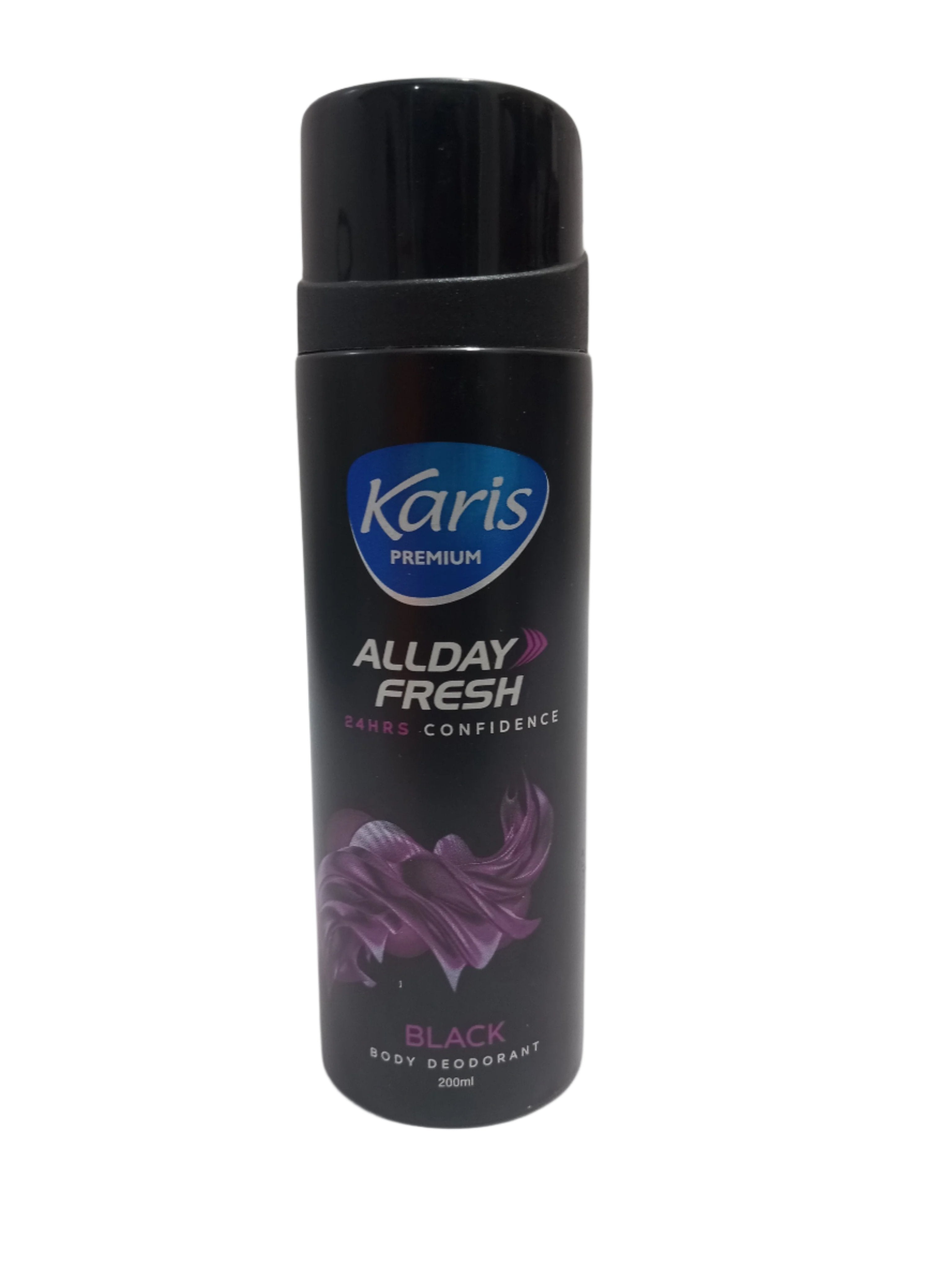 Karis Premium All Day Fresh Black Body Deodorant 200ML, Black | TNB9e