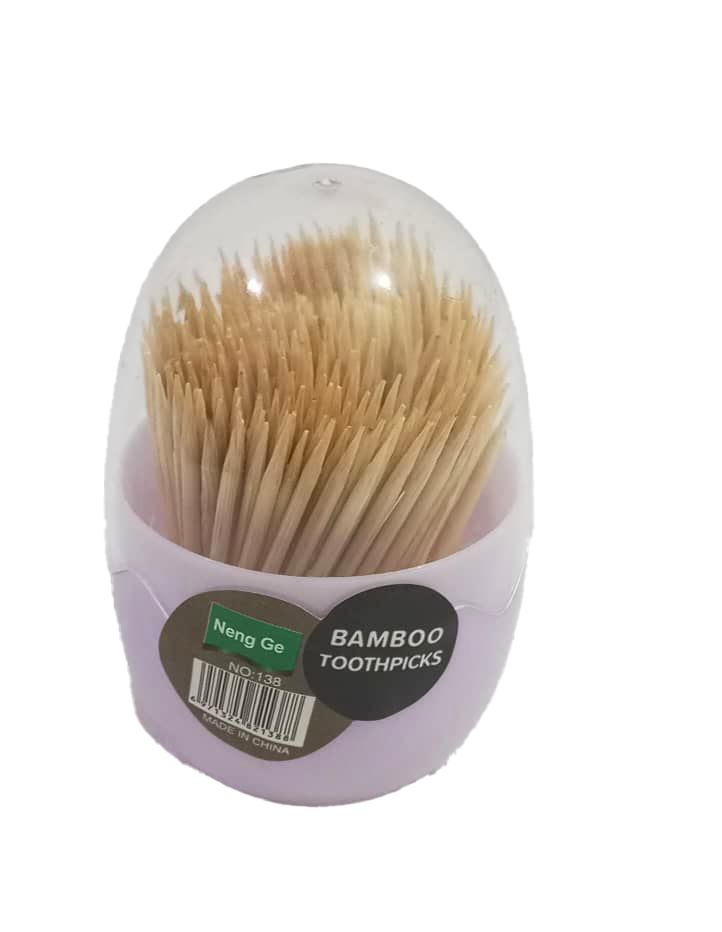 Bamboo Toothpick 138 pieces, Purple | Gmc7b