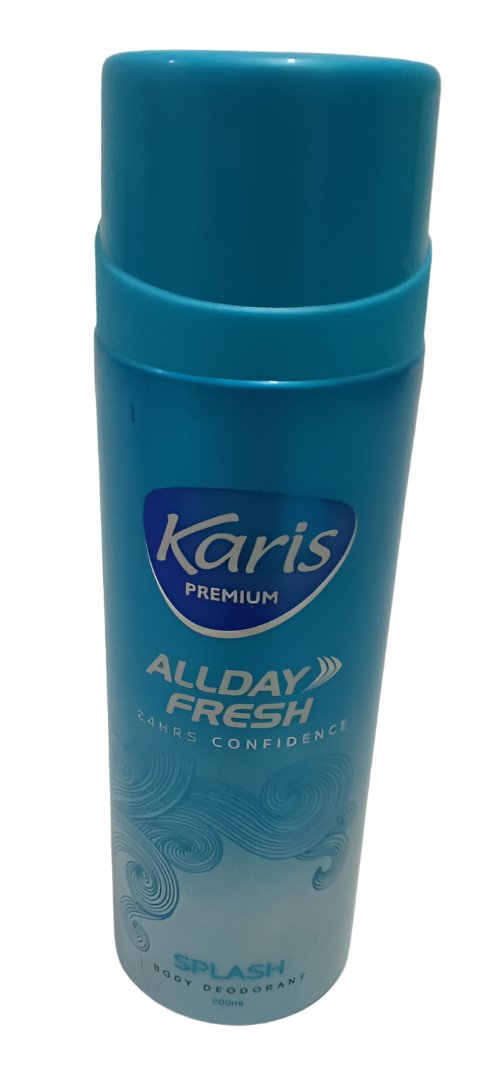 Karis Premium All Day Fresh Splash Body Deodorant 200ML, Blue | TNB9b