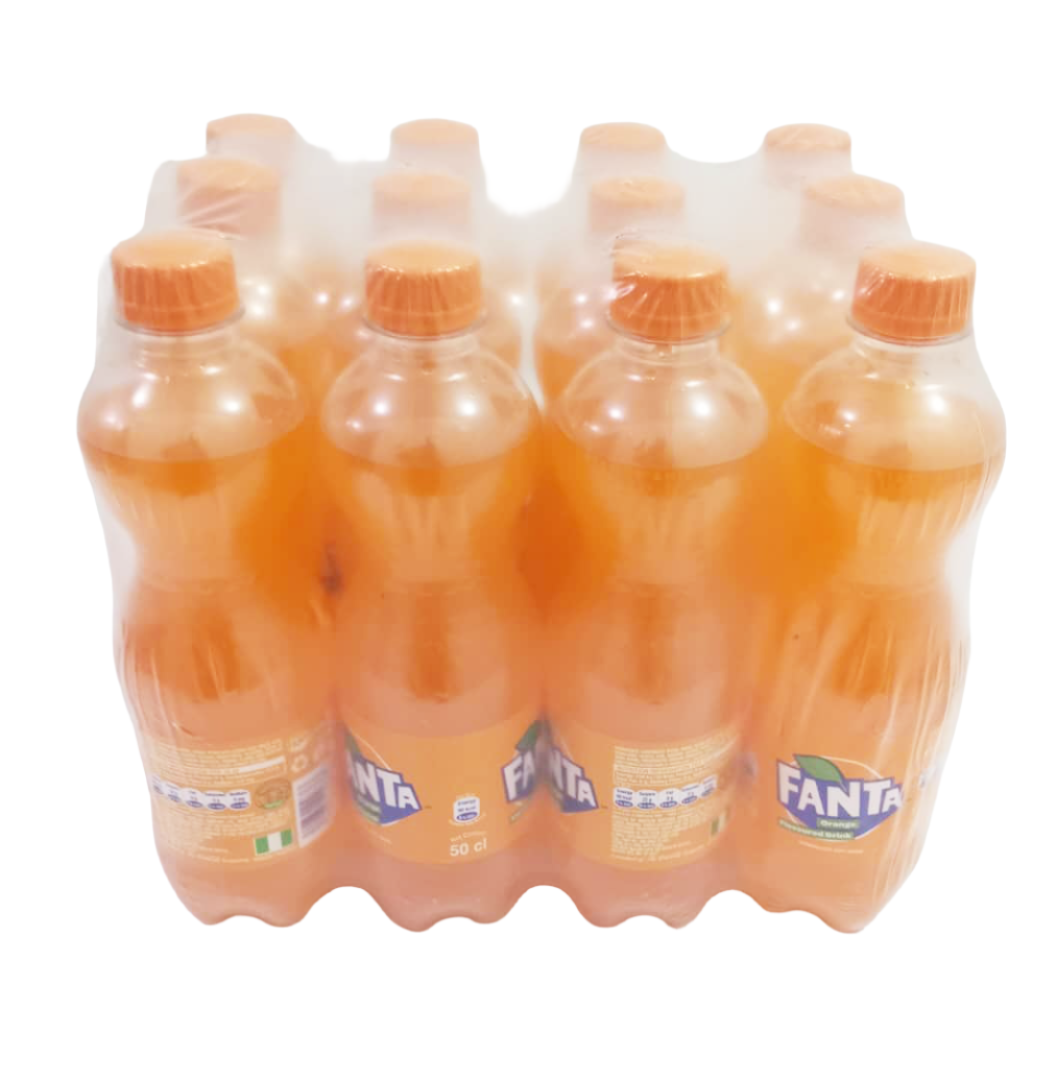 Fanta Orange Flavoured Drink, Carbonated Soft Drink, 50CL, Pack of 12 | BCL5a