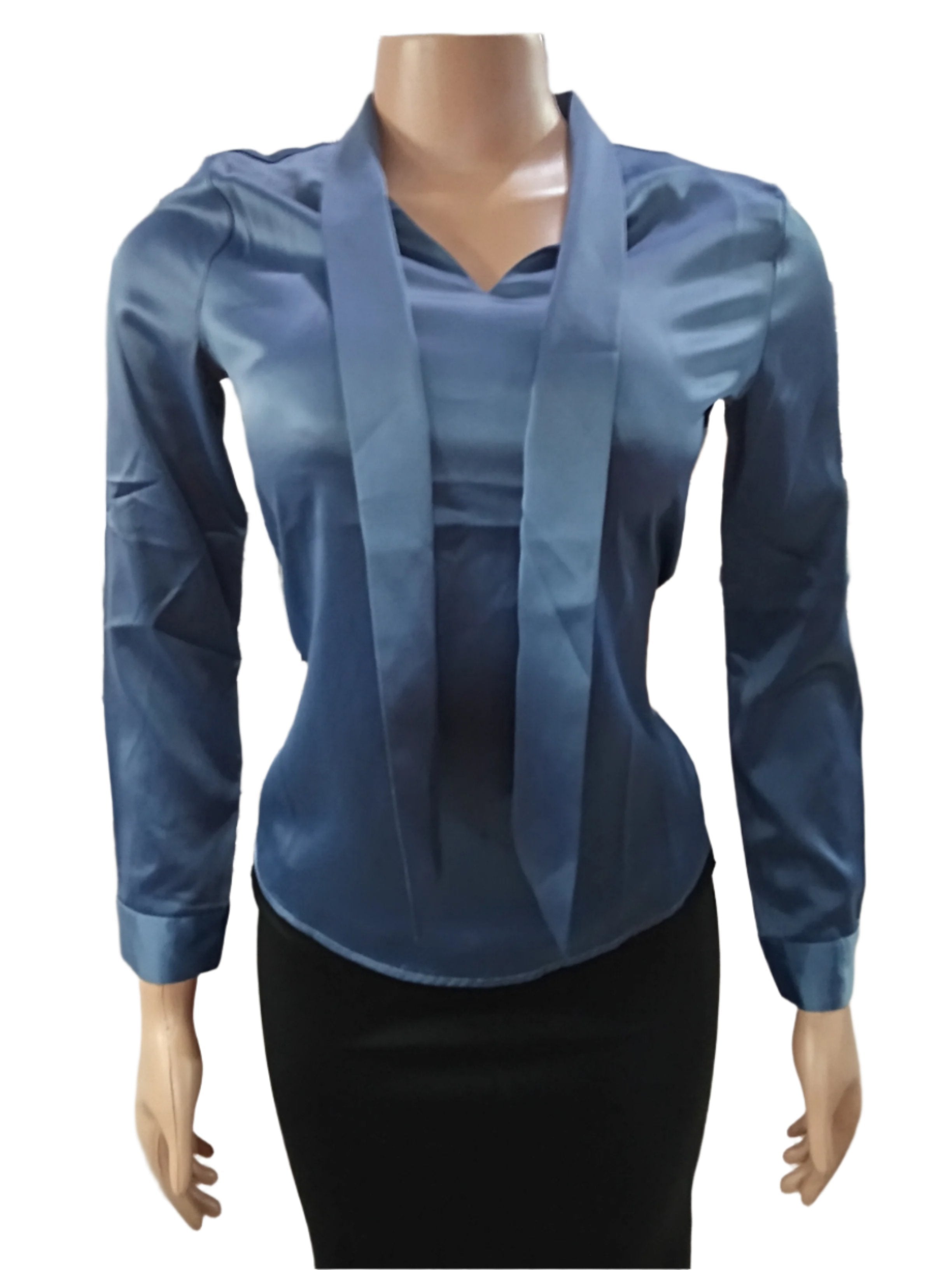 Stylish Trendy Shirt (Top) for Ladies Small Size, Blue | DBK7b