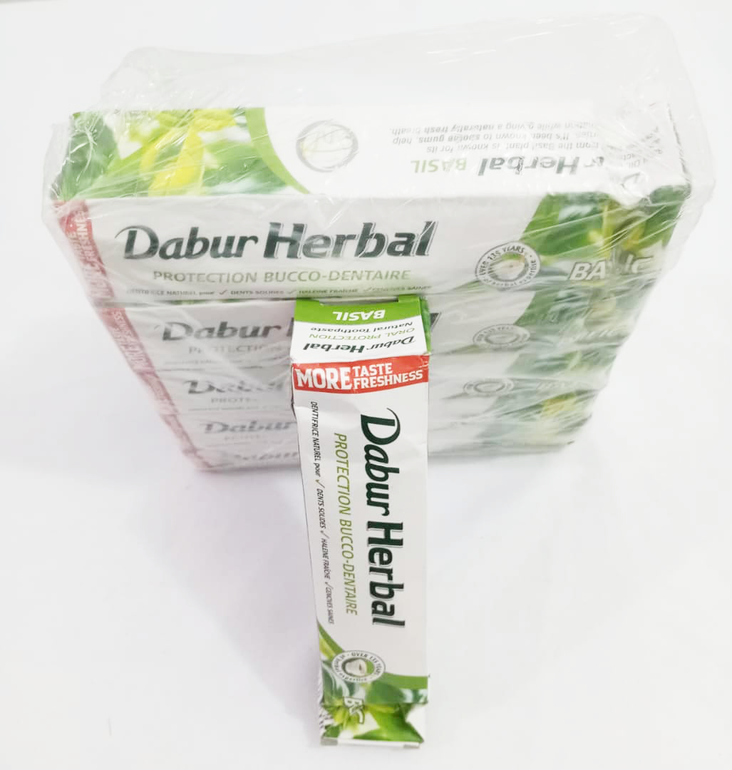 Dabur Harbal Oral Protection Natural Toothpaste For Strong Teeth, Fresh Breath & Healthy Gums, 130g | EVG52a