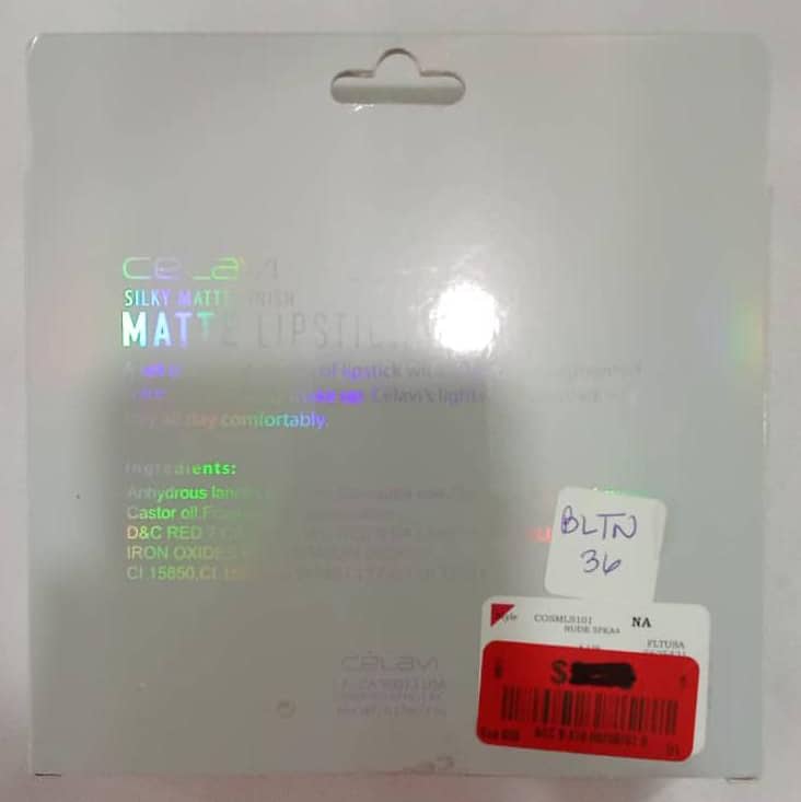 Celavi Matte Lipstick (Availableas 5pcs/Pk or 1pcs/Pk) | BLTN36
