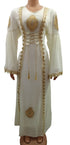 ClassyTurkey Abaya Gown (Dress) Free Size, White | MBE1a