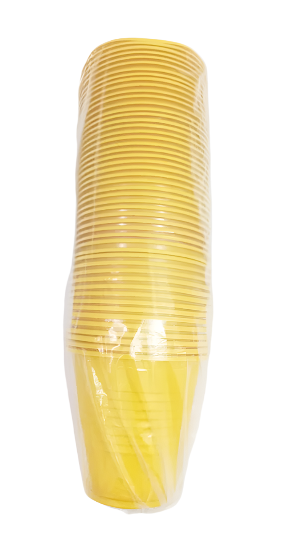 A Roll of Big Bio Pack Disposable Yellow Cup 50 Per Roll | GMC14a