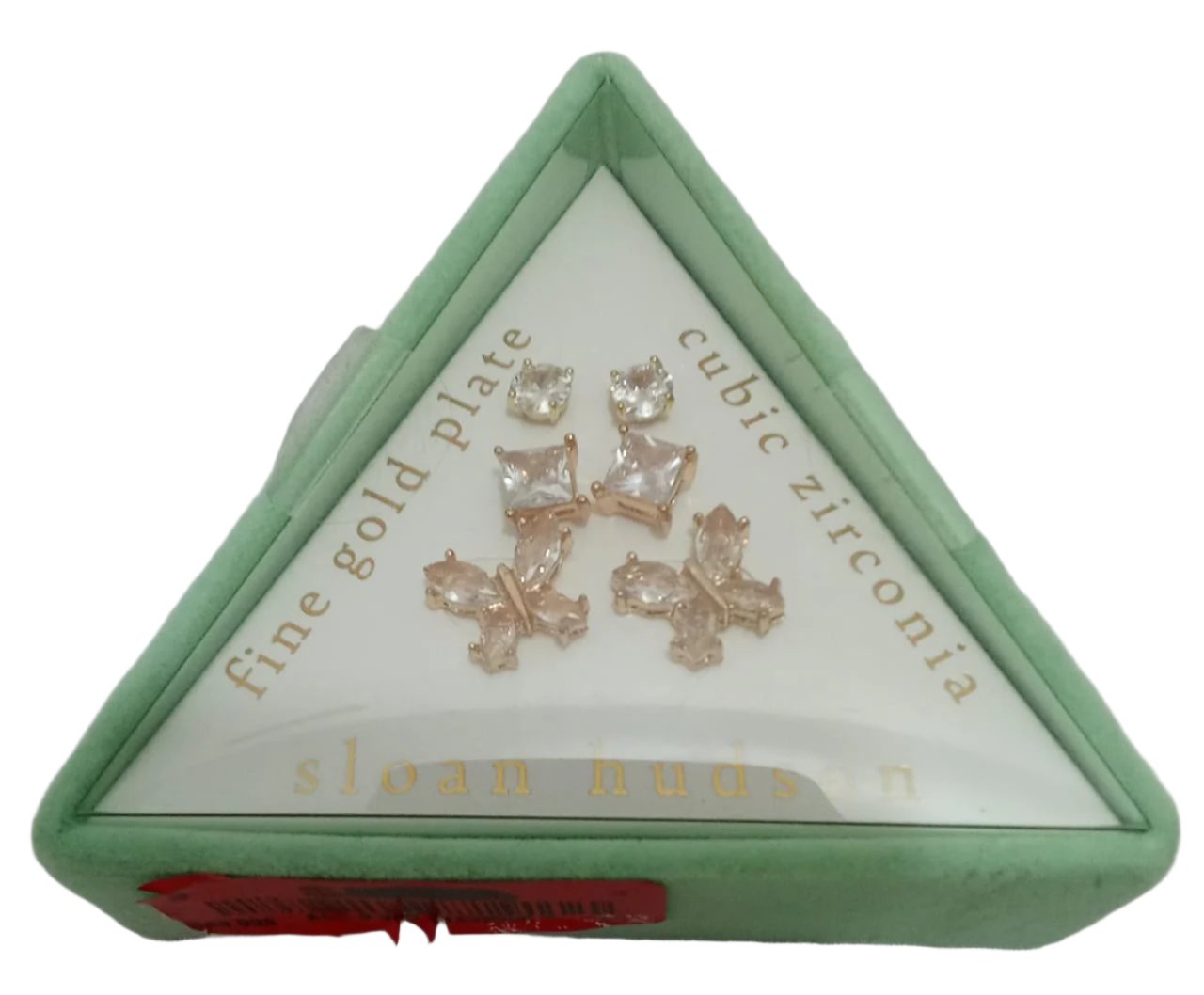 Cubic Zirconia Earings, Available as 3-Pairs or 1-Pair | BLTN10