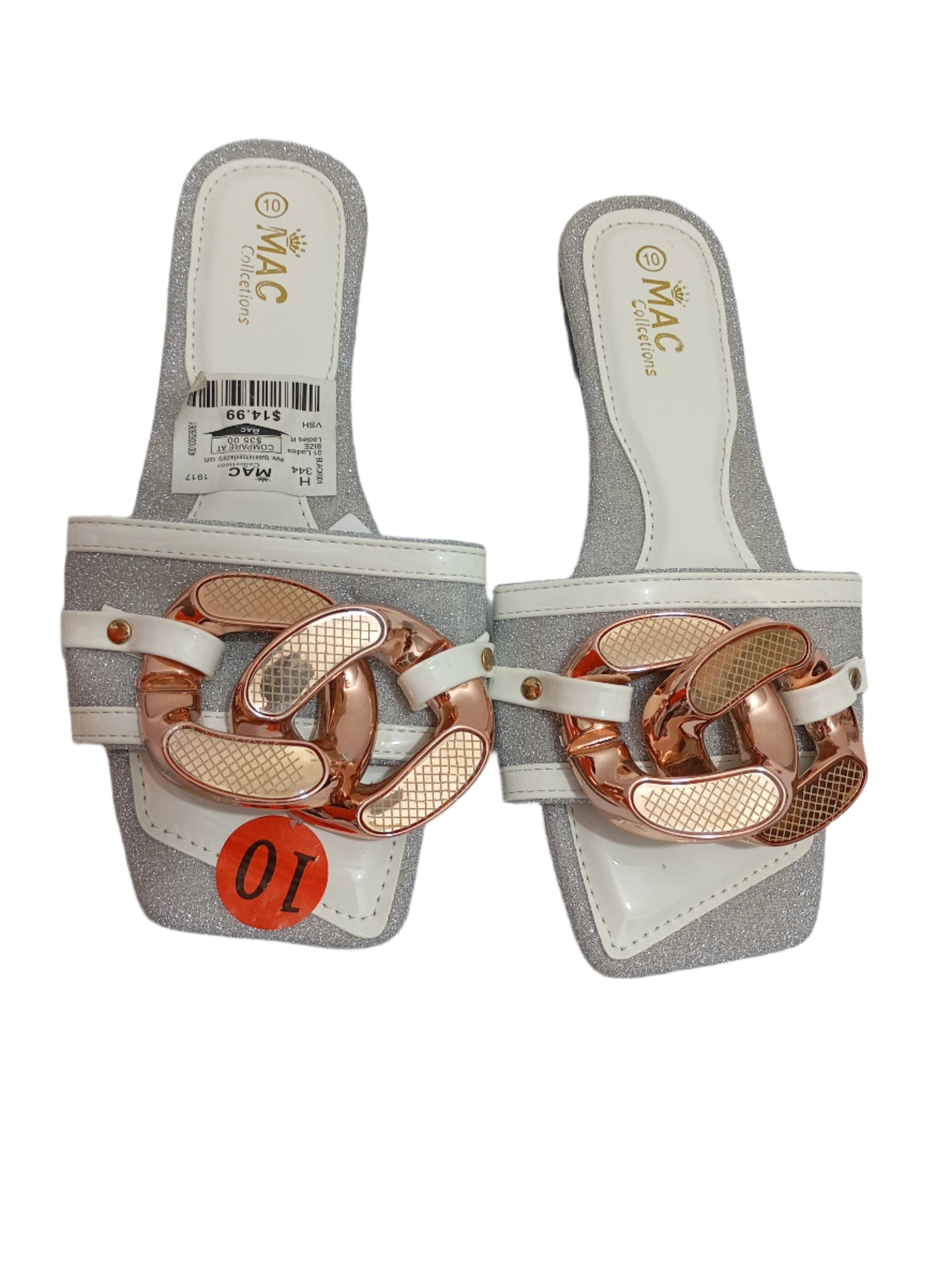 Fancy Mac 100% Chain Slippers Shoe | DNY4c
